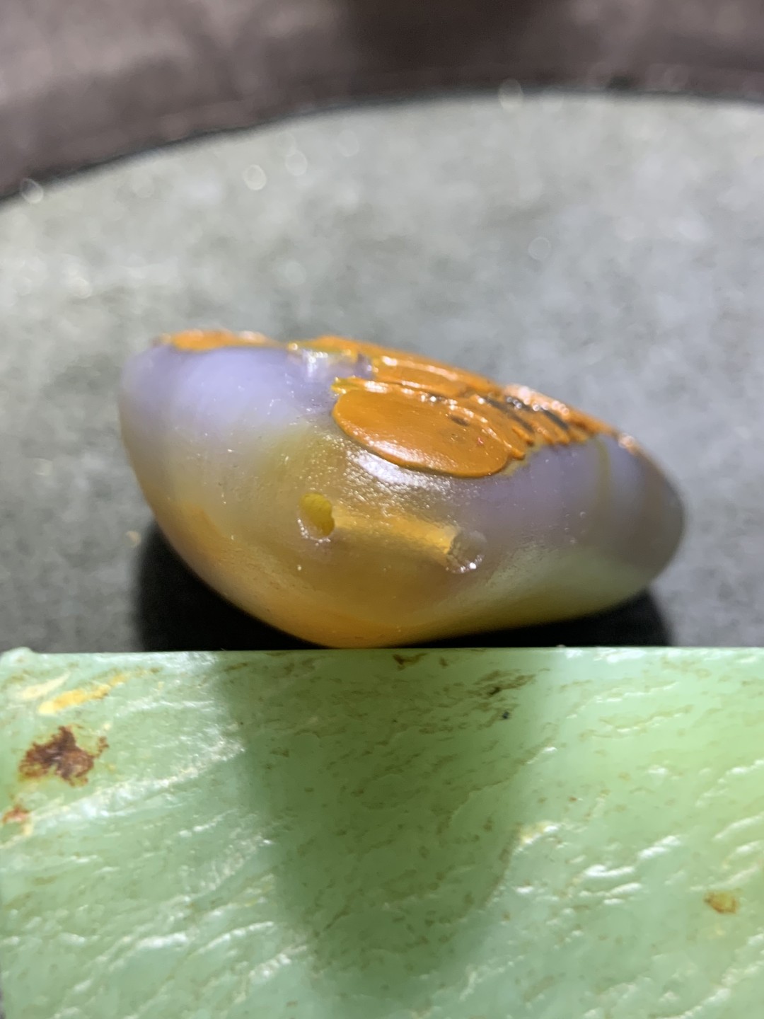 精美亚光高玉化巴西玛瑙手工雕刻佛国净土意境把件（摆件)一个！