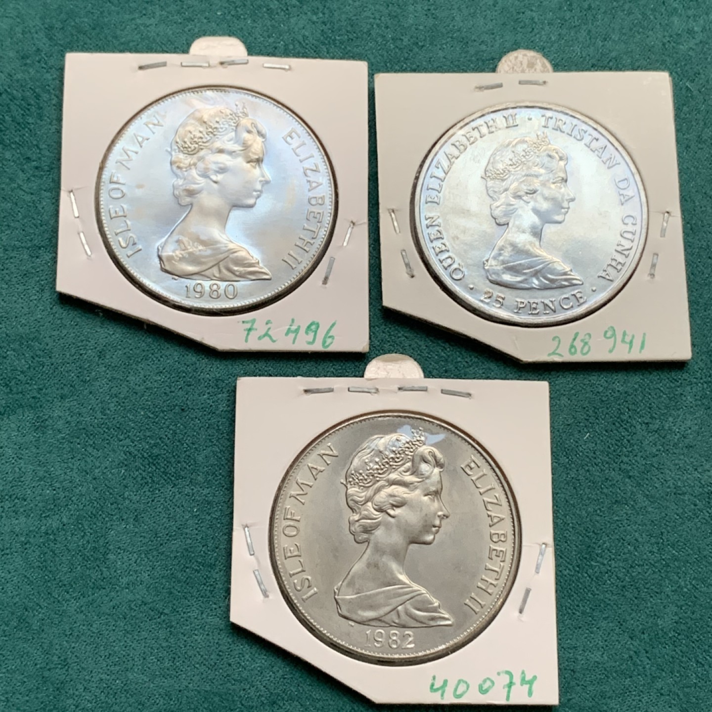 《竞宝斋》第167场-周日，周一，周四 3场 (全场包邮) 英国及英属 克朗型 纪念币一组3枚