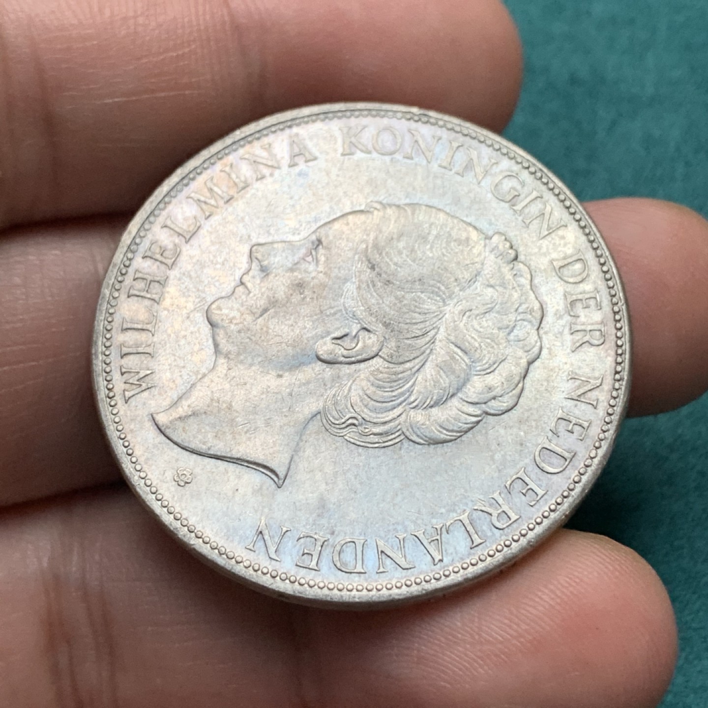 《竞宝斋》第167场-周日，周一，周四 3场 (全场包邮) 1931年荷兰威廉明娜2.5盾大银币，品相佳