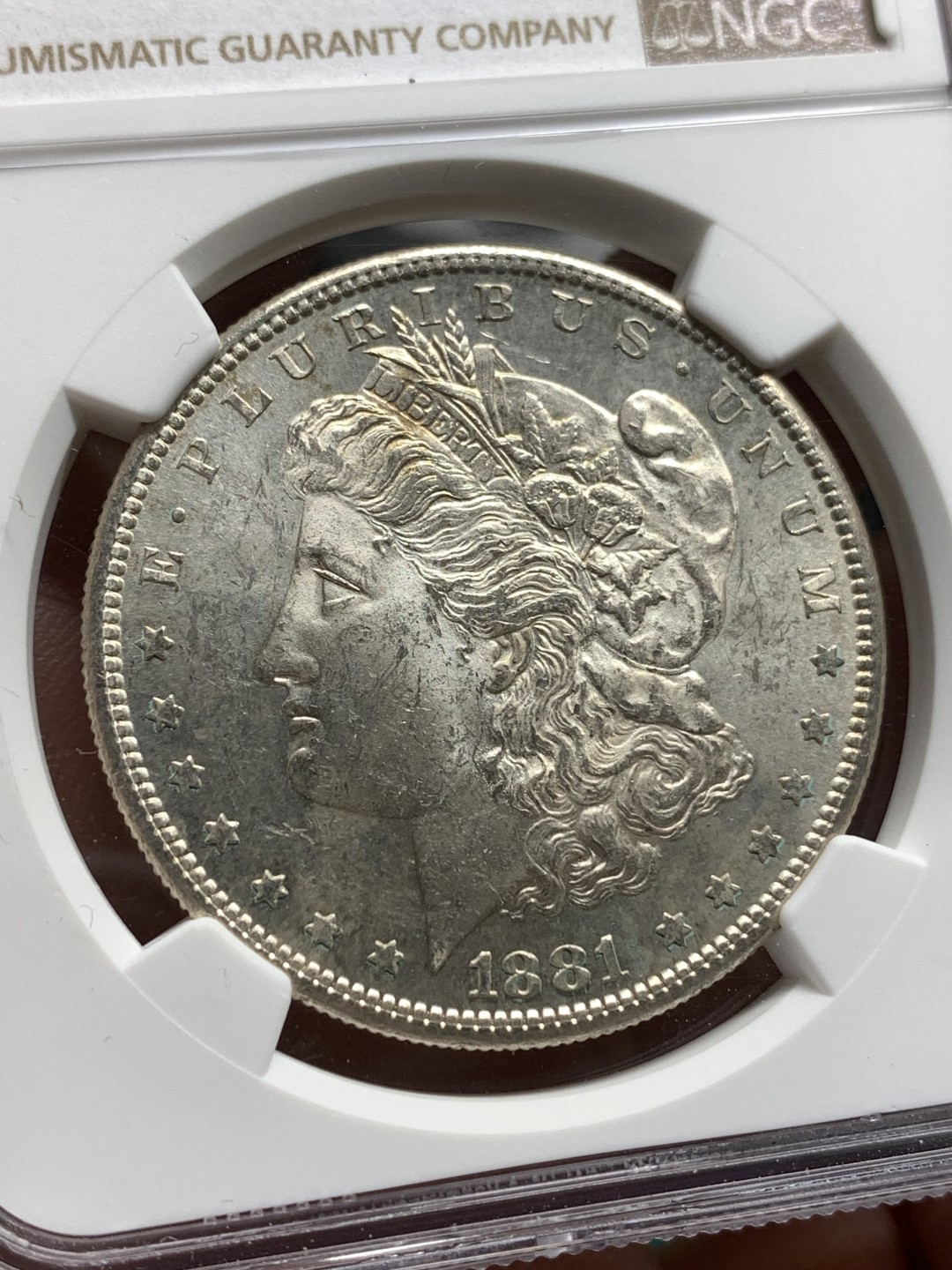 《竞宝斋》第167场-周日，周一，周四 3场 (全场包邮) NGC MS61 美国 1881年 摩根 1美元 大银币 状态不错