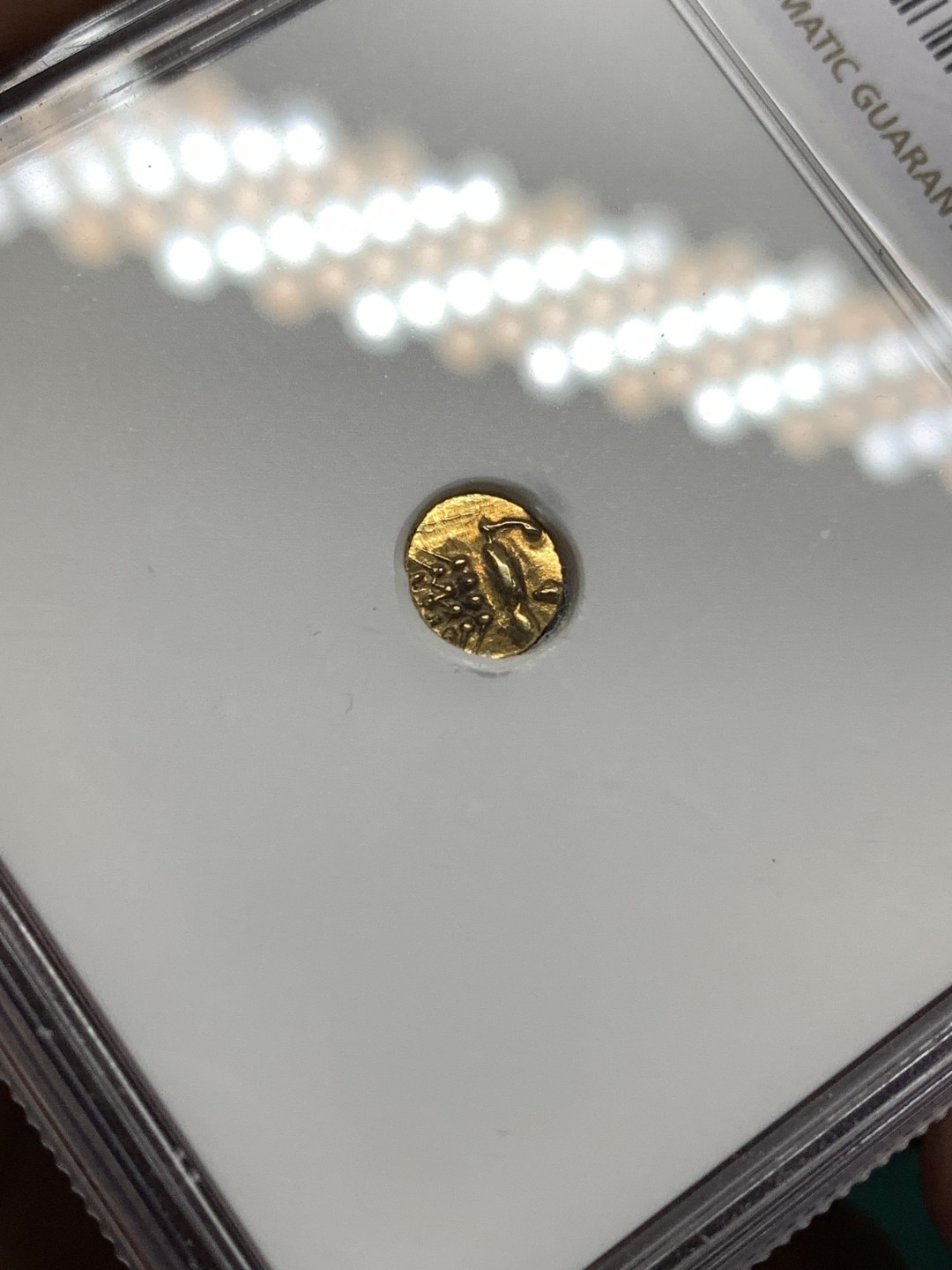 《竞宝斋》第167场-周日，周一，周四 3场 (全场包邮) NGC MS61 印度坎钦 1795年 FANAM金币 上MS 不容易 打制清晰