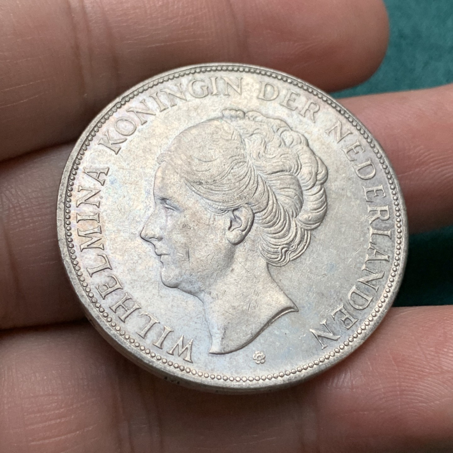 《竞宝斋》第167场-周日，周一，周四 3场 (全场包邮) 1931年荷兰威廉明娜2.5盾大银币，品相佳