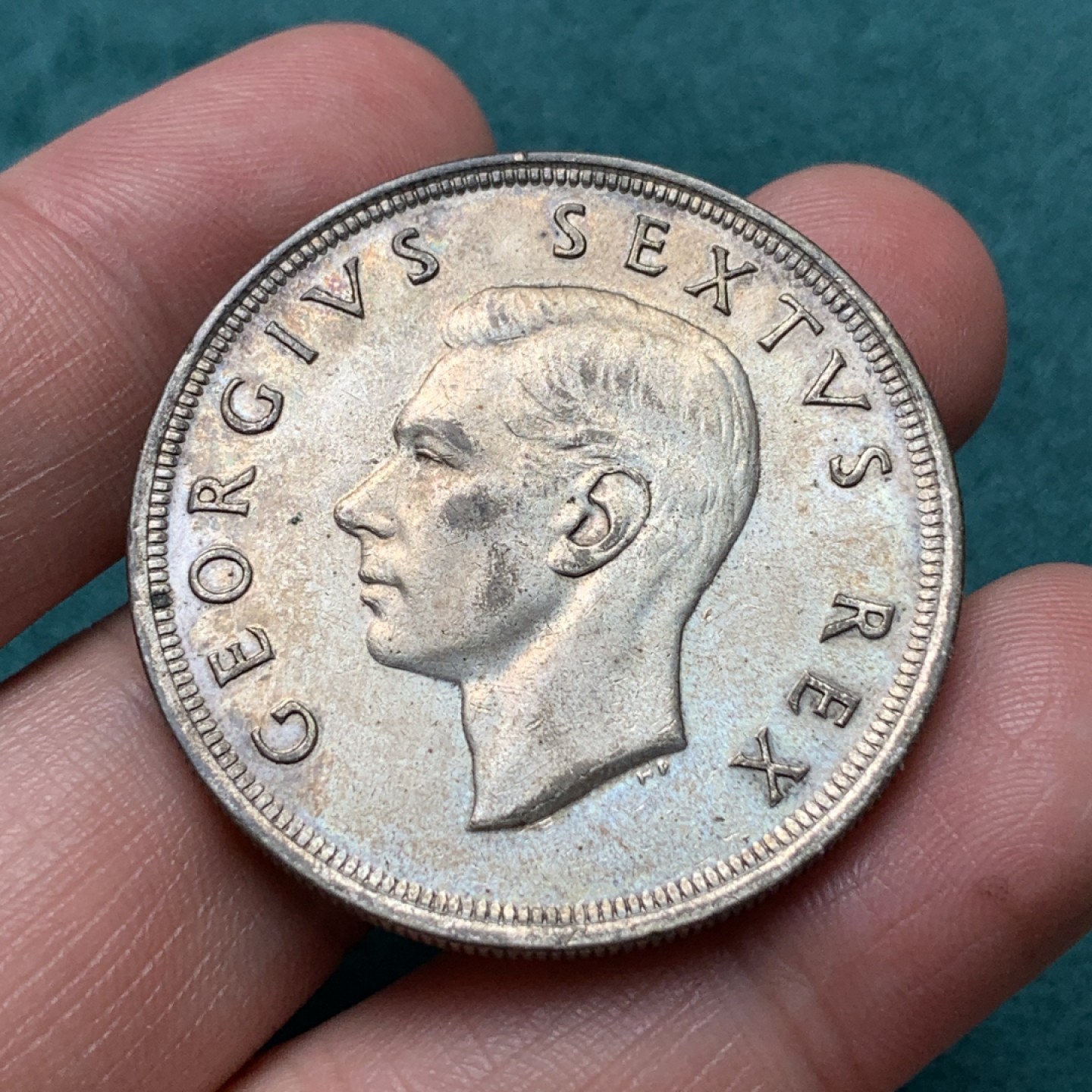 《竞宝斋》第167场-周日，周一，周四 3场 (全场包邮) 南非 1952年 发现开普敦 300周年5先令大银币