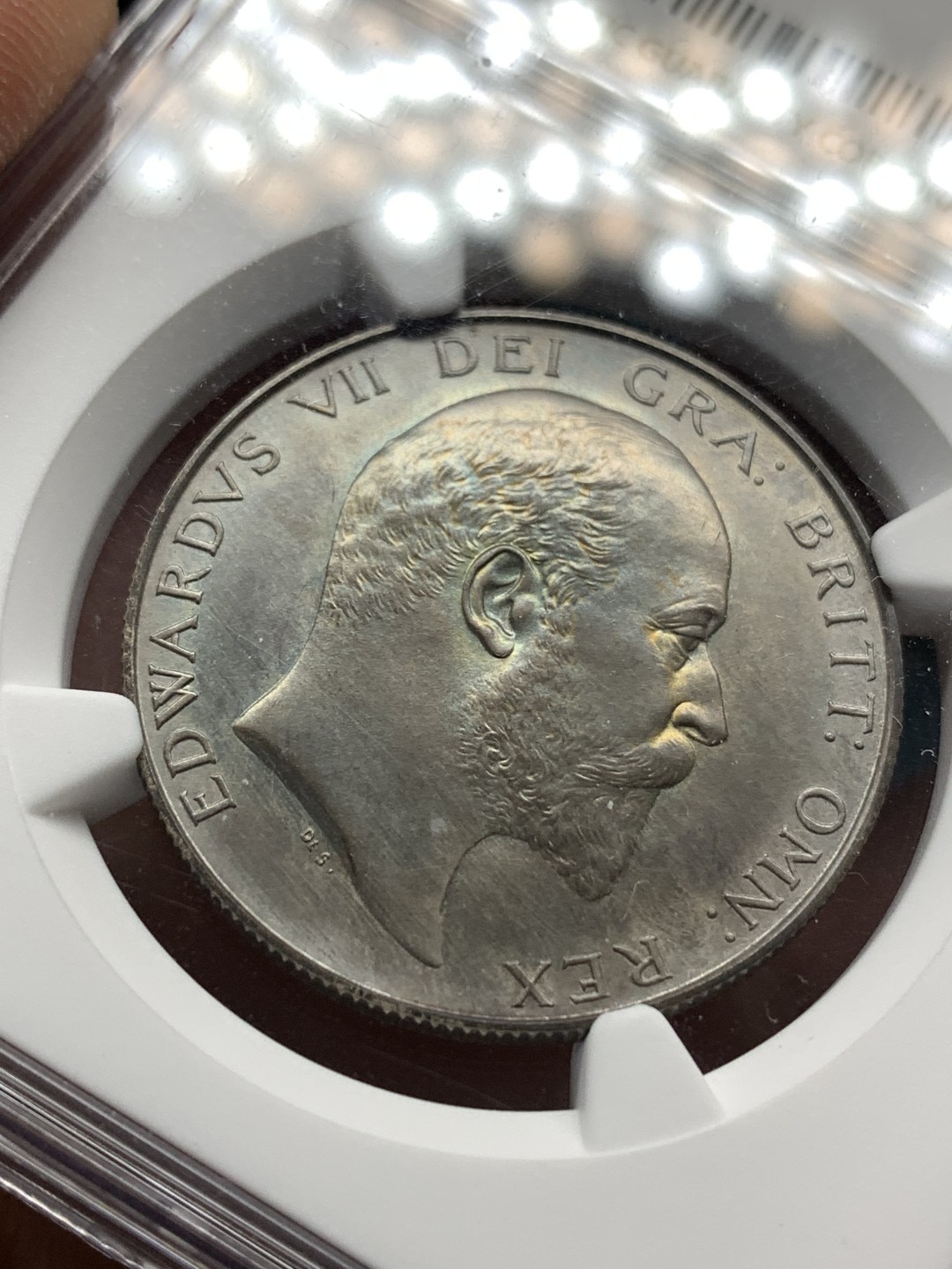 《竞宝斋》第167场-周日，周一，周四 3场 (全场包邮) NGC-PF64MATTE 英国1902年爱德华七世 精制1/2克朗