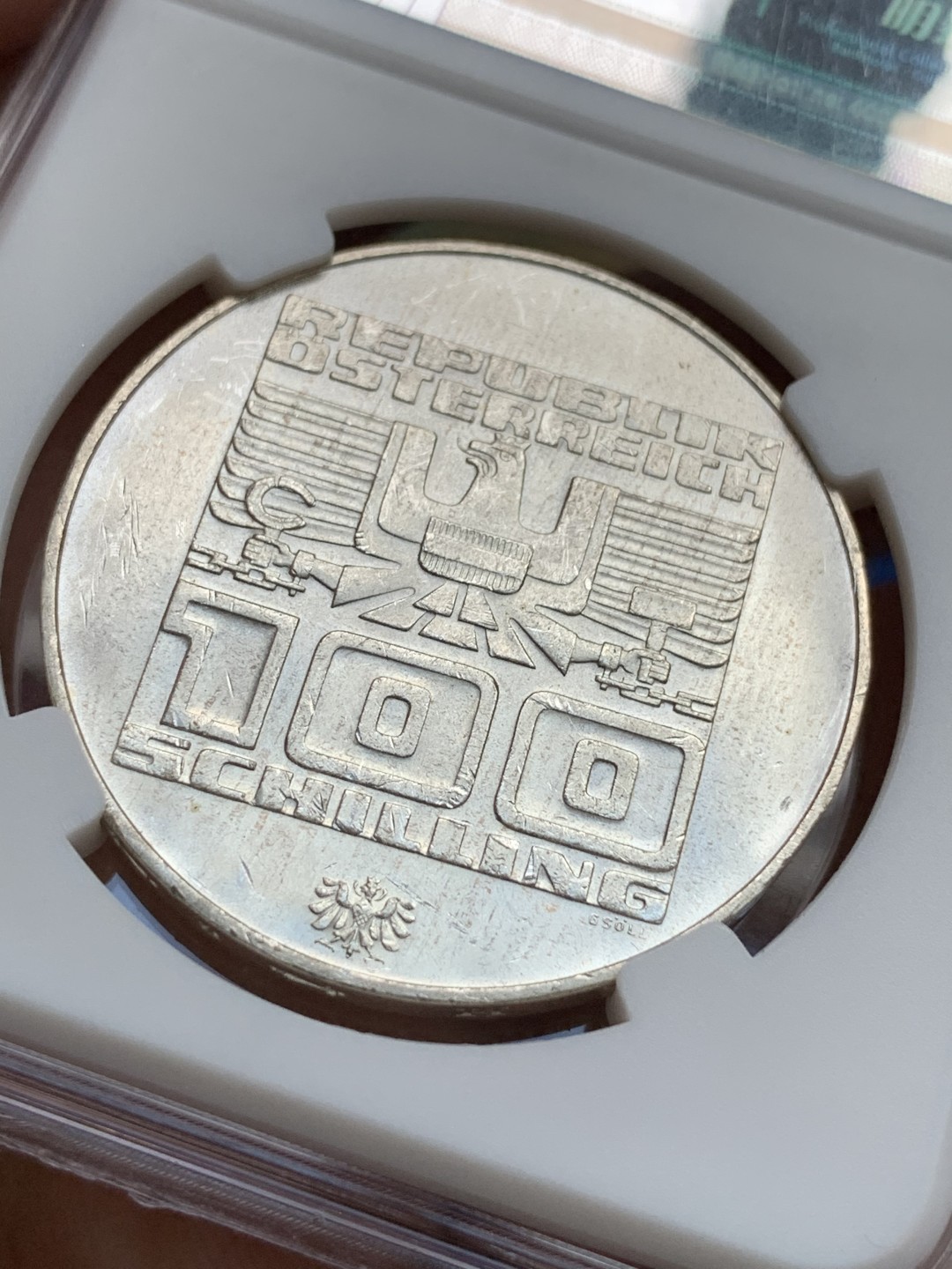 《竞宝斋》第167场-周日，周一，周四 3场 (全场包邮) 奥地利 1976年 100先令 银币