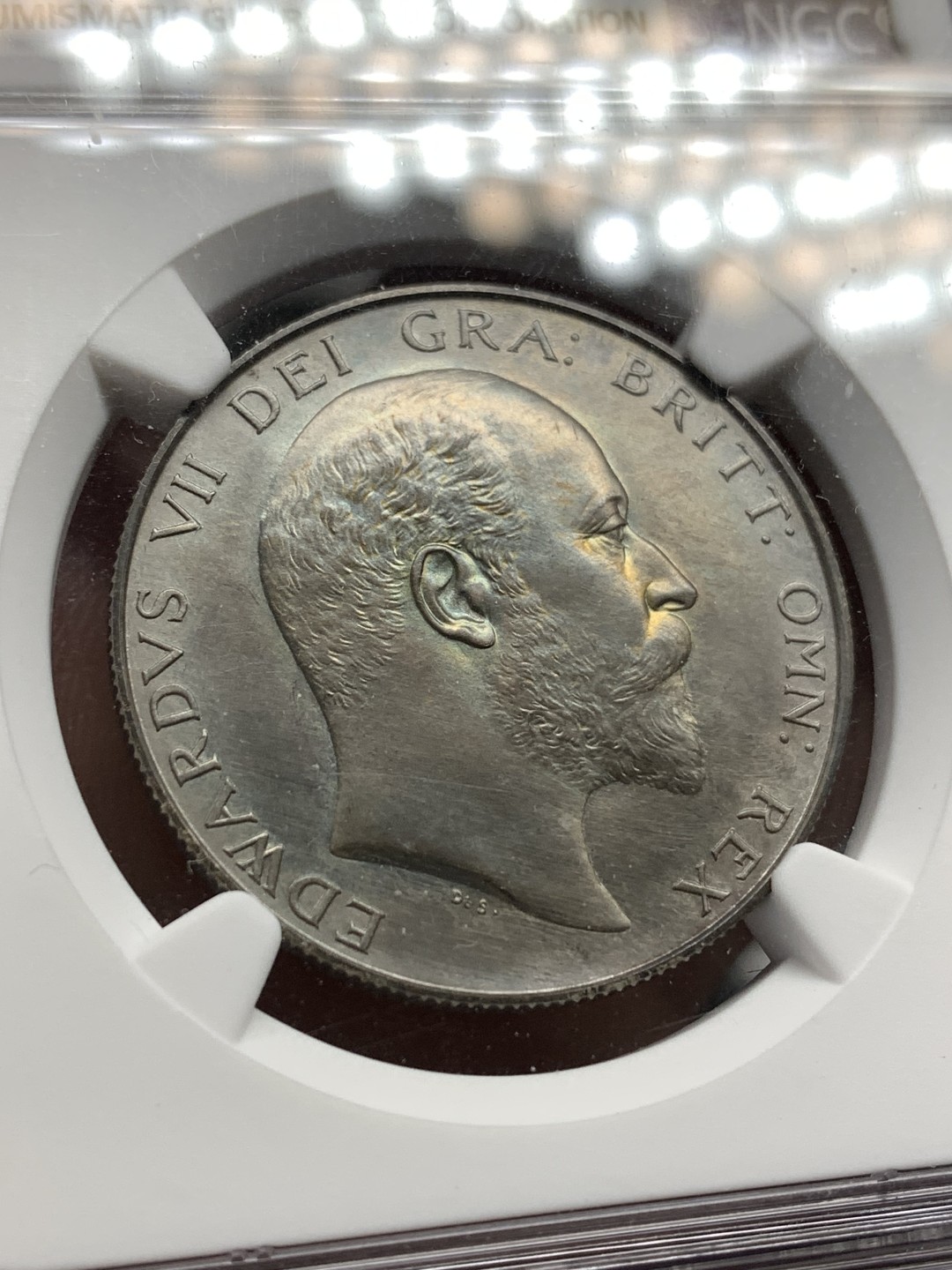 《竞宝斋》第167场-周日，周一，周四 3场 (全场包邮) NGC-PF64MATTE 英国1902年爱德华七世 精制1/2克朗