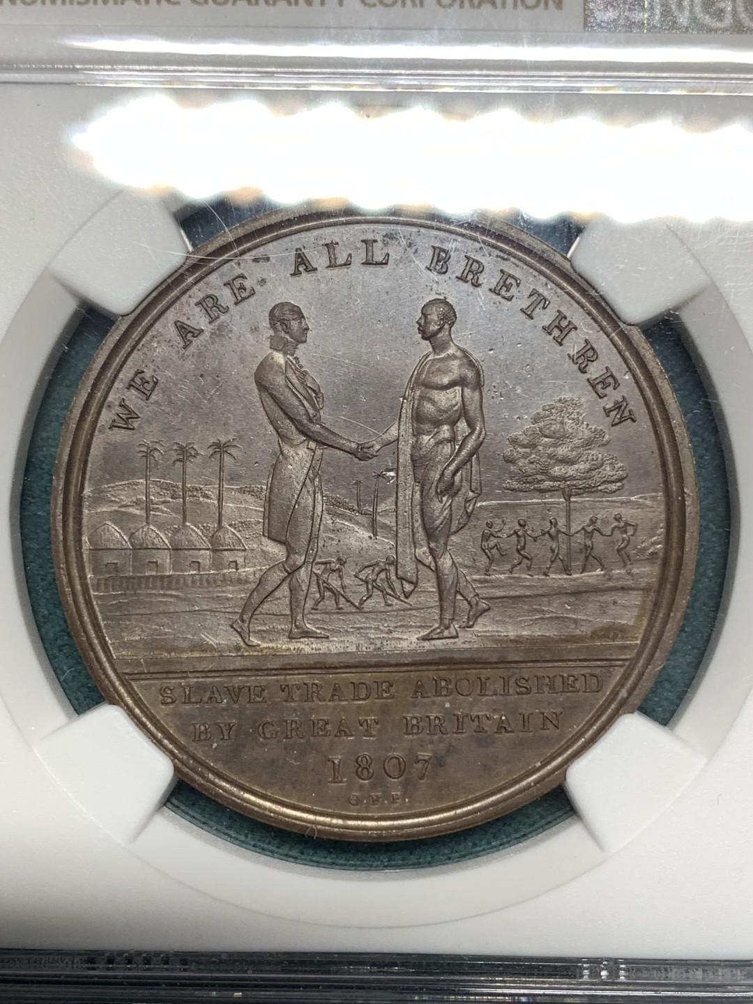 《竞宝斋》第167场-周日，周一，周四 3场 (全场包邮) NGC-PF63BN 塞拉利昂1814年 废奴便士 精制罕见