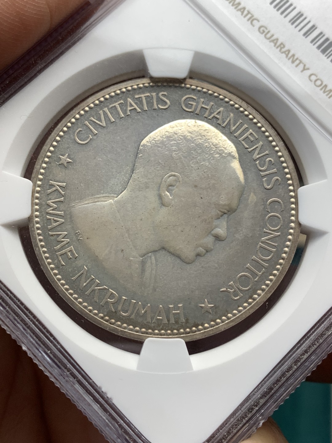 《竞宝斋》第167场-周日，周一，周四 3场 (全场包邮) NGC-PF64 加纳1958年10先令早期年份精制币 非常少见