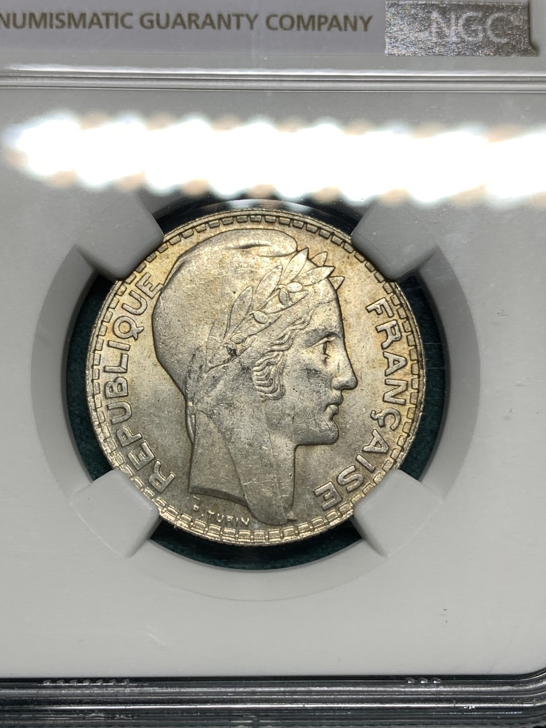 《竞宝斋》第167场-周日，周一，周四 3场 (全场包邮) NGC MS63 法国1930年 少女 10法郎银币