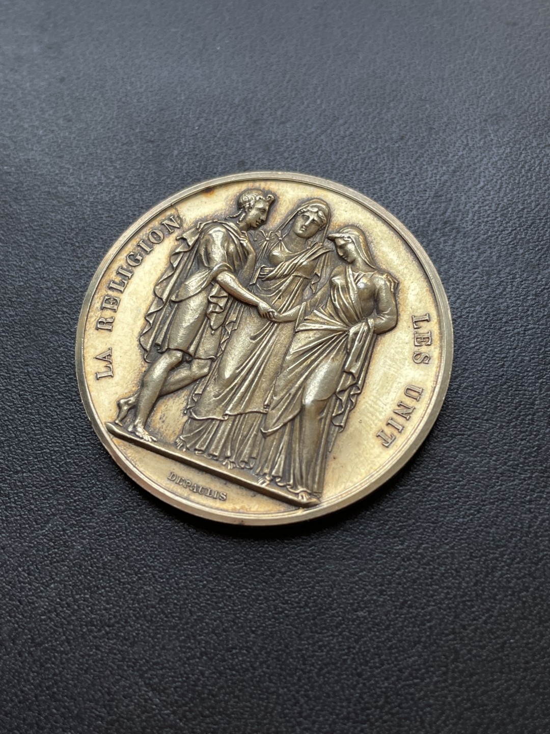 欧洲章牌-拍卖第23场 法国婚礼镀金银章