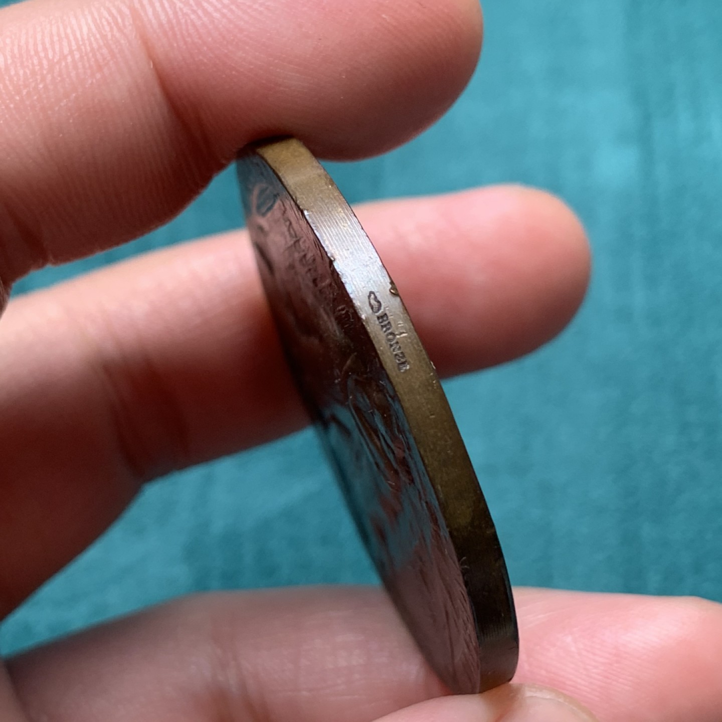 《竞宝斋》第167场-周日，周一，周四 3场 (全场包邮) 1918年法国梅茨纪念铜章，底板干净漂亮 44.9mm 41.1克