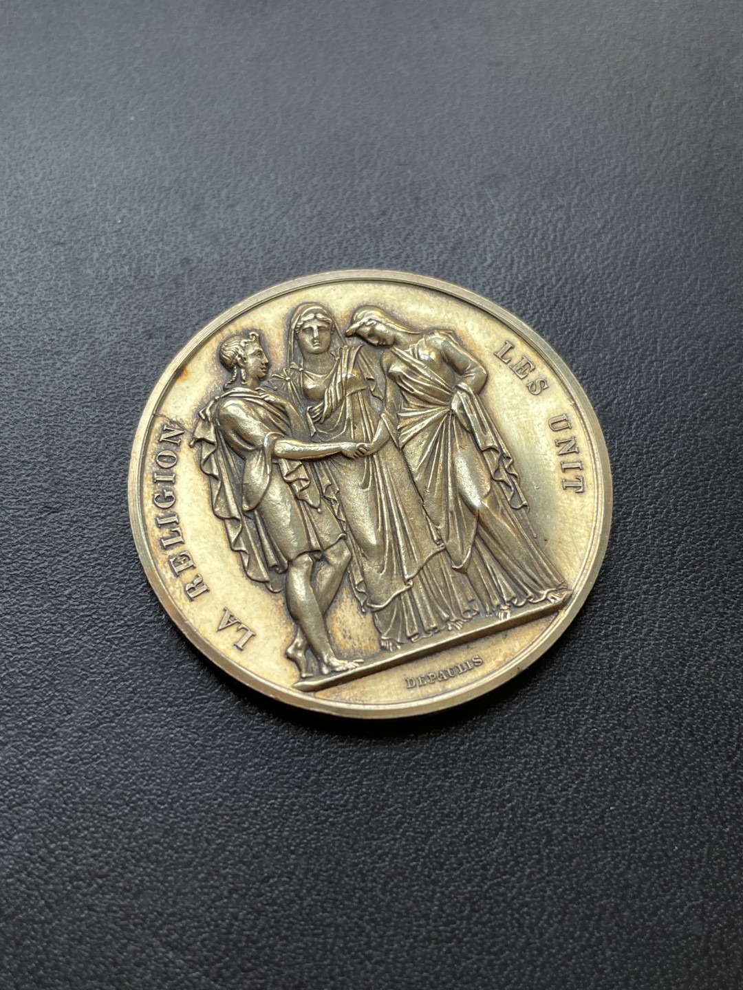 欧洲章牌-拍卖第23场 法国婚礼镀金银章