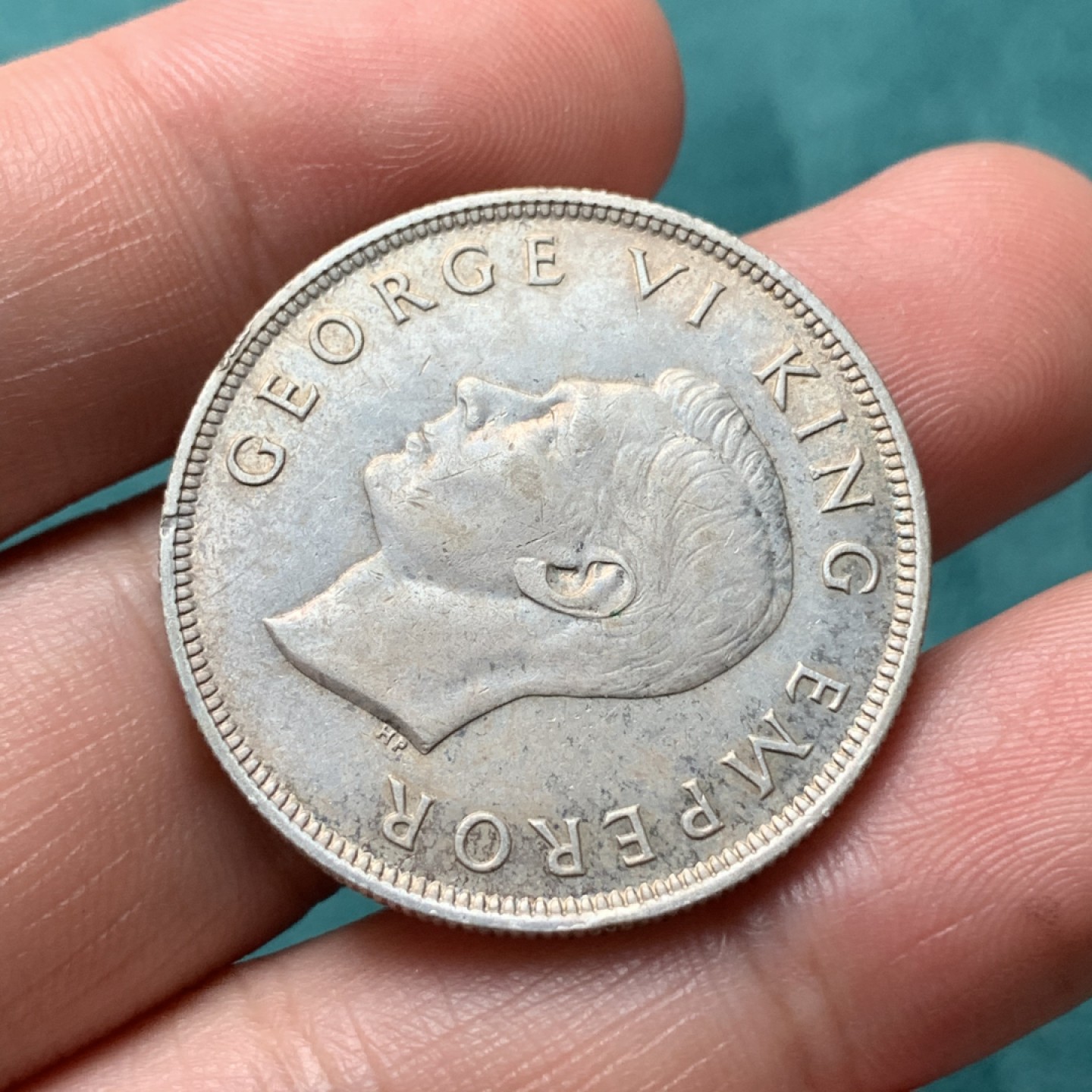 《竞宝斋》第167场-周日，周一，周四 3场 (全场包邮) 新西兰1940年半克朗银币 新西兰建立百年纪念 乔治六世