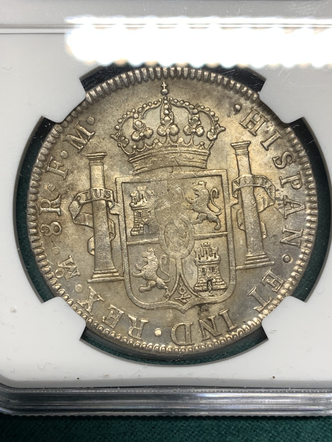 《竞宝斋》第167场-周日，周一，周四 3场 (全场包邮) NGC UNC  墨西哥 1798年 早期卡四 双柱 大银币 正反深打背面底板极好 感觉可以再试试