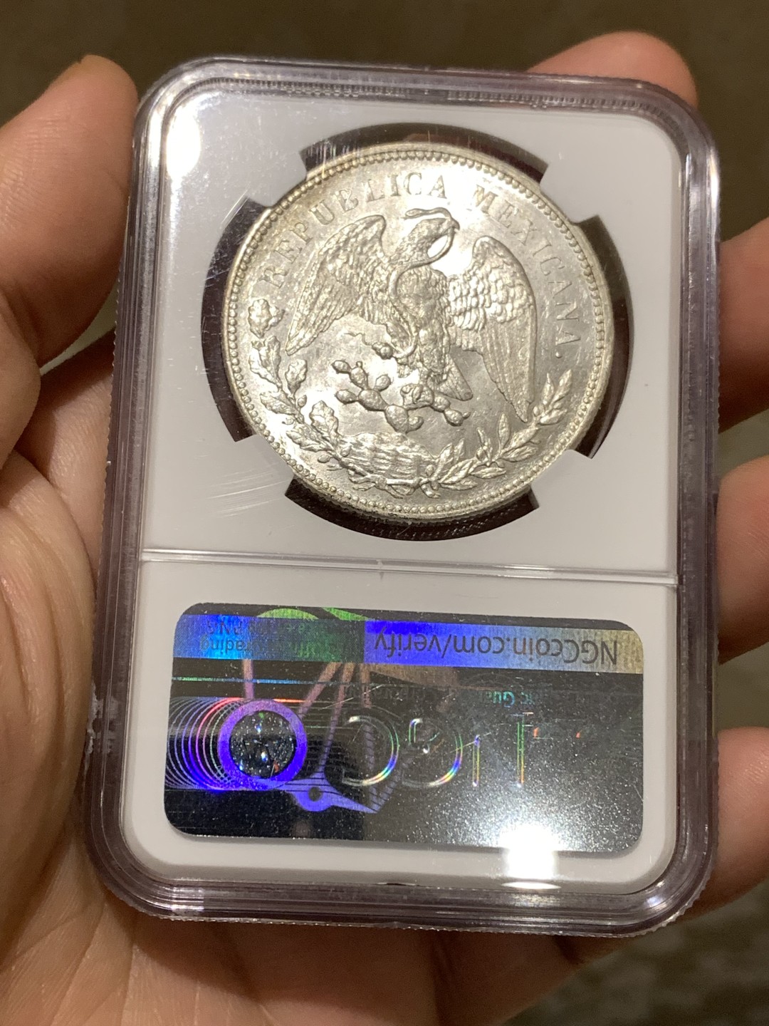 《竞宝斋》第167场-周日，周一，周四 3场 (全场包邮) NGC-MS62 墨西哥 1908 MO GV 直边鹰洋 1比索大银币