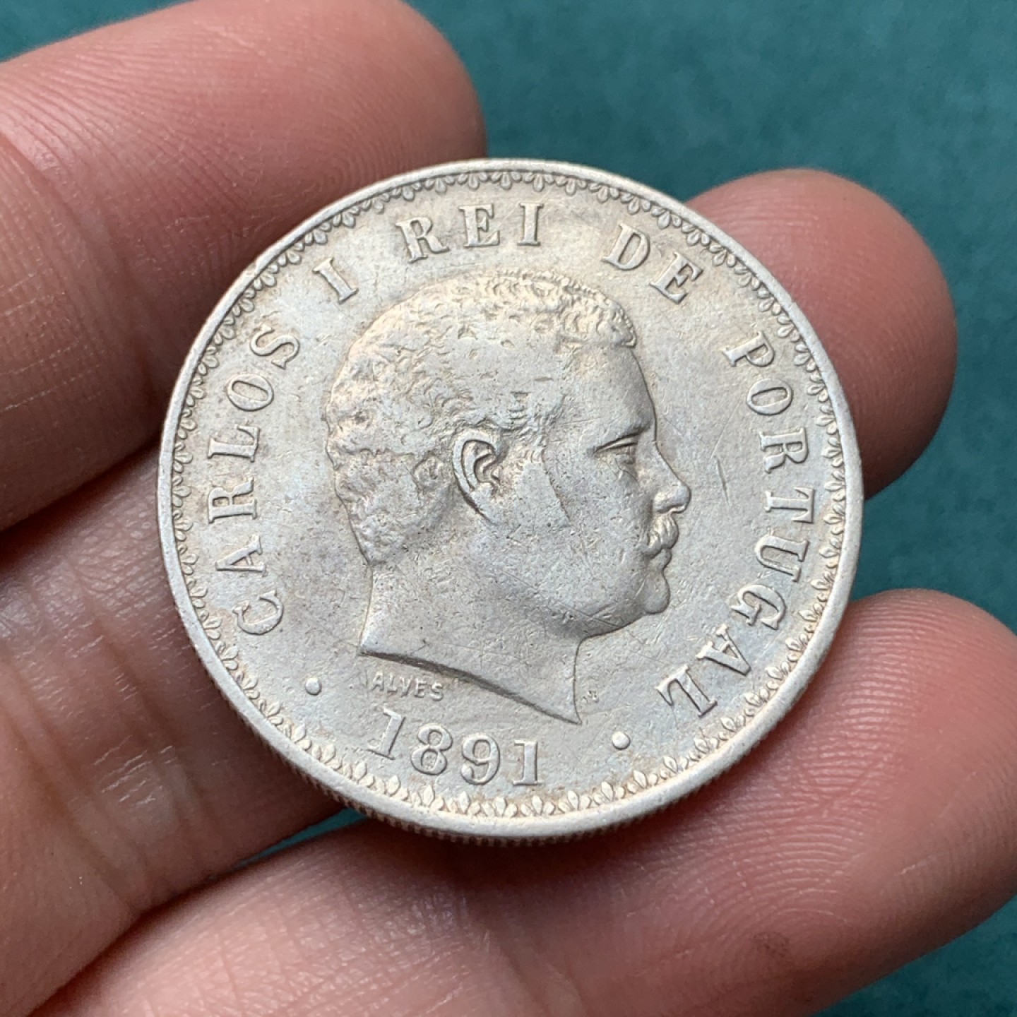 《竞宝斋》第167场-周日，周一，周四 3场 (全场包邮) 1891年 葡萄牙 500R银币