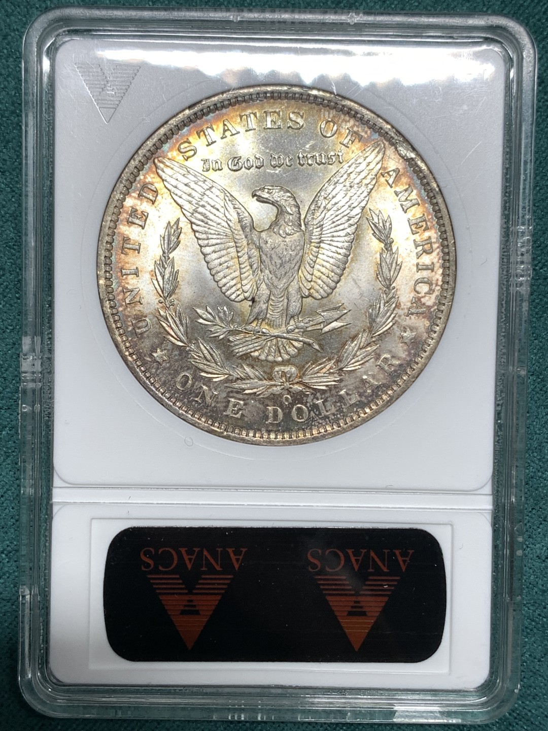 《竞宝斋》第167场-周日，周一，周四 3场 (全场包邮) ANACS-MS64 1885年 美国 摩根币 一美元 绝版小白盒 感觉换盒能加分的状态 绝美包浆