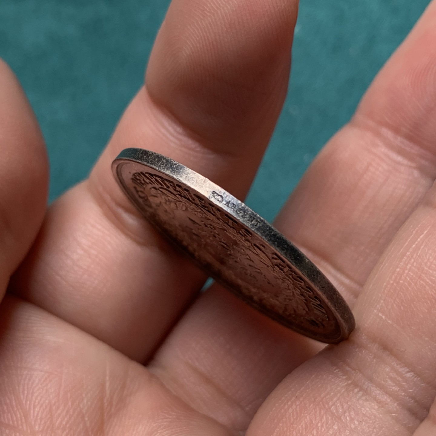 《竞宝斋》第167场-周日，周一，周四 3场 (全场包邮) 法国银质代币，公证人委员会，正面拿皇 波拿巴，13.39g，32.3mm，丰饶角边铭