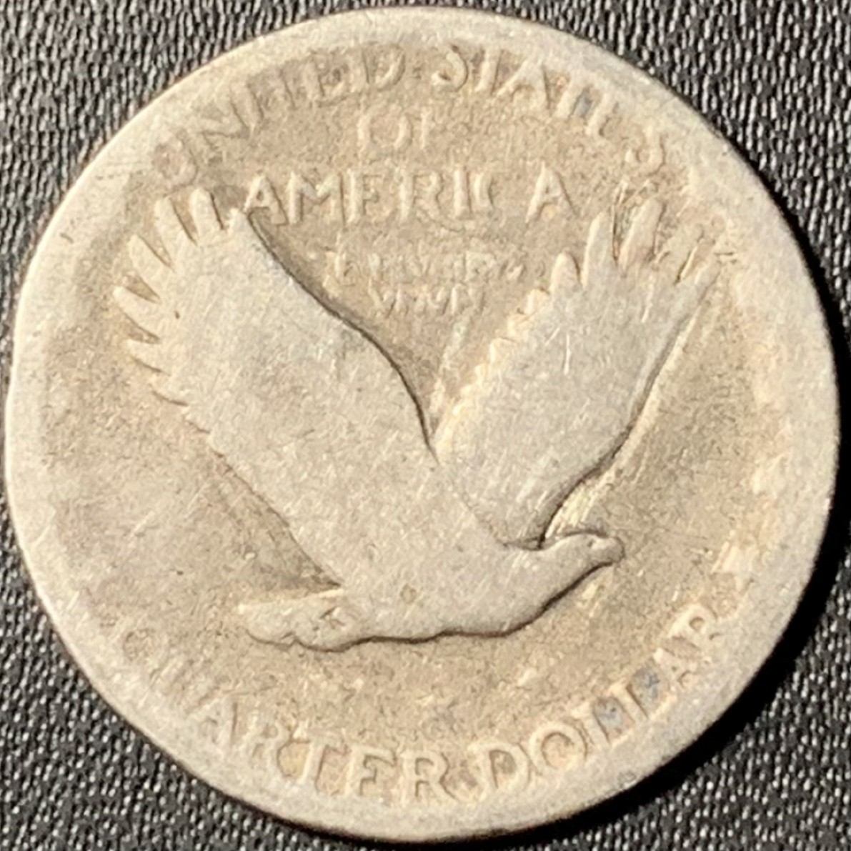 紫瑗钱币——第315期拍卖 美国 191X-192X年 飞鹰 25美分 6.25克 0.9银