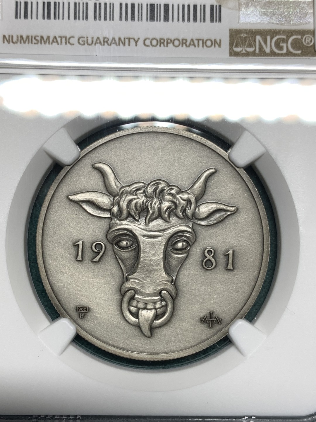 《竞宝斋》第167场-周日，周一，周四 3场 (全场包邮) NGC-MS65 瑞士 1981年 MATTE   乌里射击节银章（亚军分）