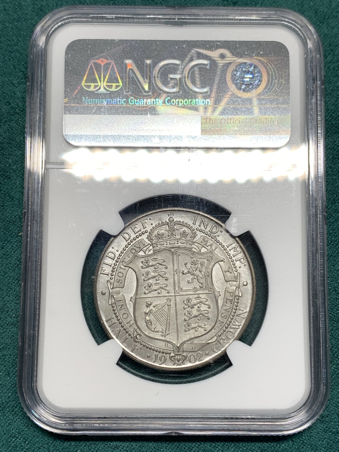 《竞宝斋》第167场-周日，周一，周四 3场 (全场包邮) NGC-PF64MATTE 英国1902年爱德华七世 精制1/2克朗