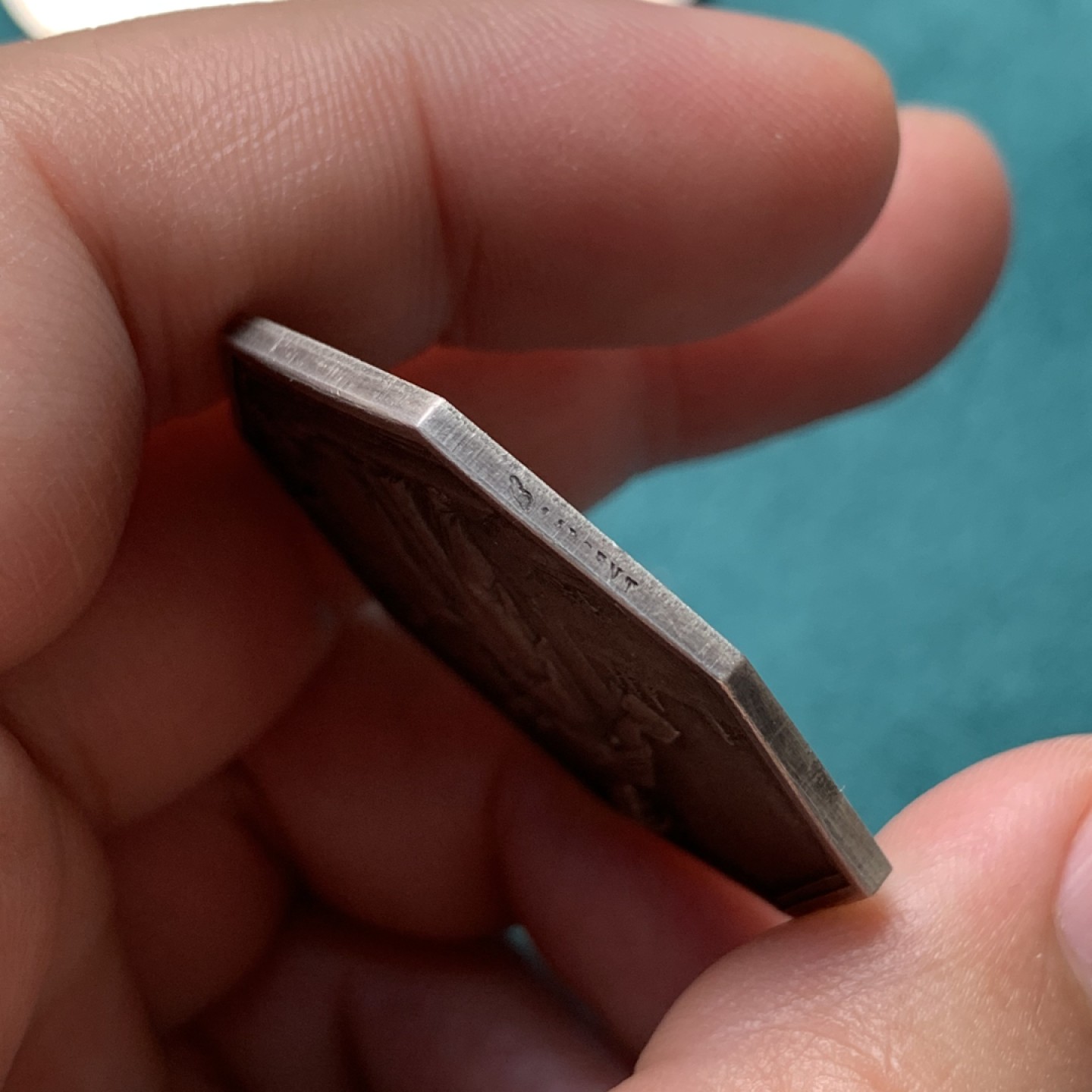 《竞宝斋》第167场-周日，周一，周四 3场 (全场包邮) 法国 1880-1898 工商信贷 银行八角 银质代币 22.1克 对边37mm 丰饶角边铭 银标