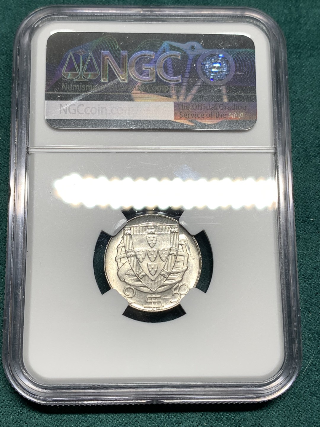 《竞宝斋》第167场-周日，周一，周四 3场 (全场包邮) NGC-MS65 葡萄牙1951年 大帆船2.5埃斯库多银币 可藏了