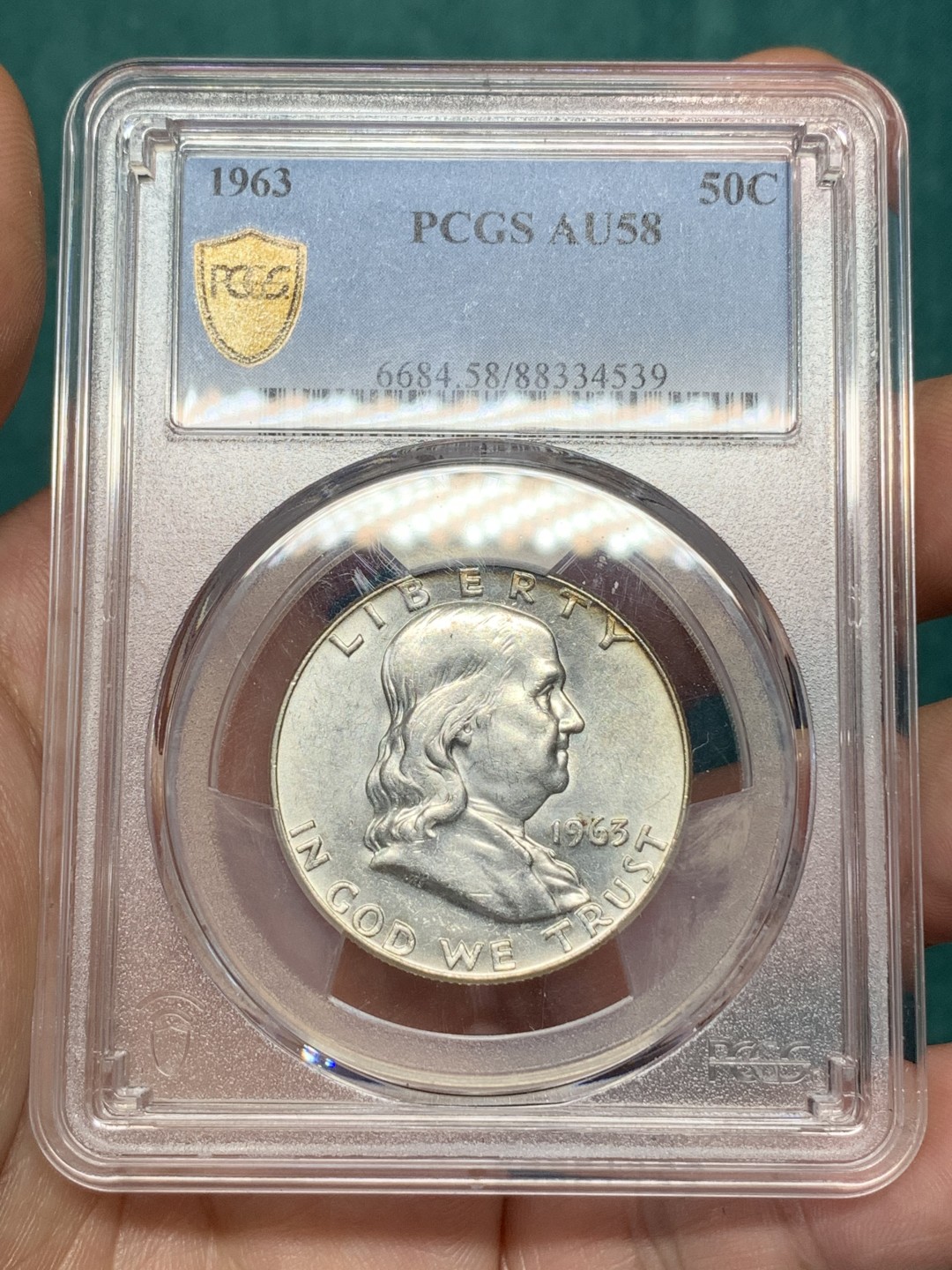 《竞宝斋》第167场-周日，周一，周四 3场 (全场包邮) PCGS AU58 1963年 美国 华盛顿大笨钟 50分银币 高银