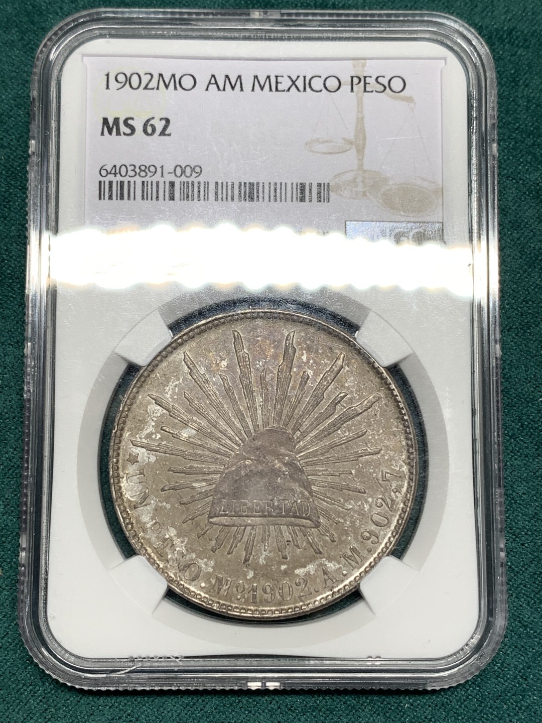 《竞宝斋》第167场-周日，周一，周四 3场 (全场包邮) NGC-MS62 墨西哥 1902MO AM 1比索 直边鹰洋 大银币 深彩包浆 难得