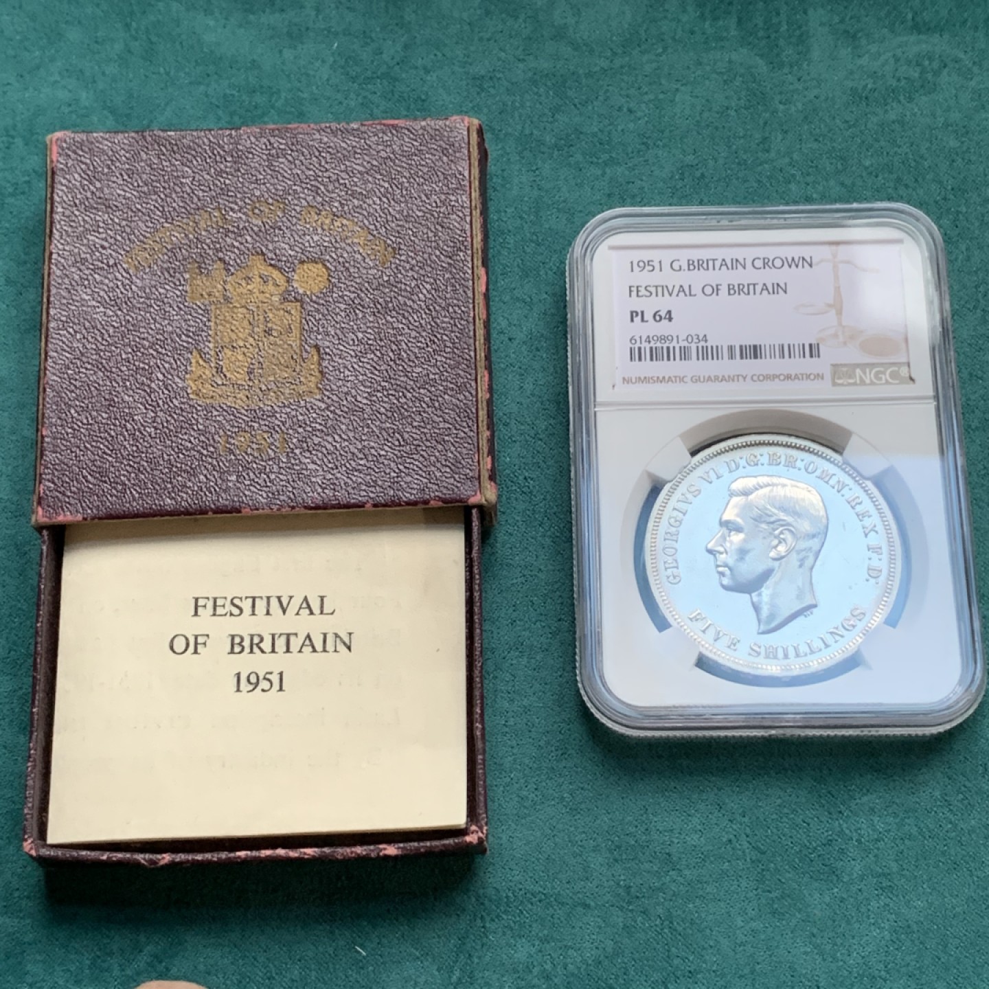 《竞宝斋》第167场-周日，周一，周四 3场 (全场包邮) NGC-PL64 英国乔六镍马剑 十分精美的马剑 盒证齐全