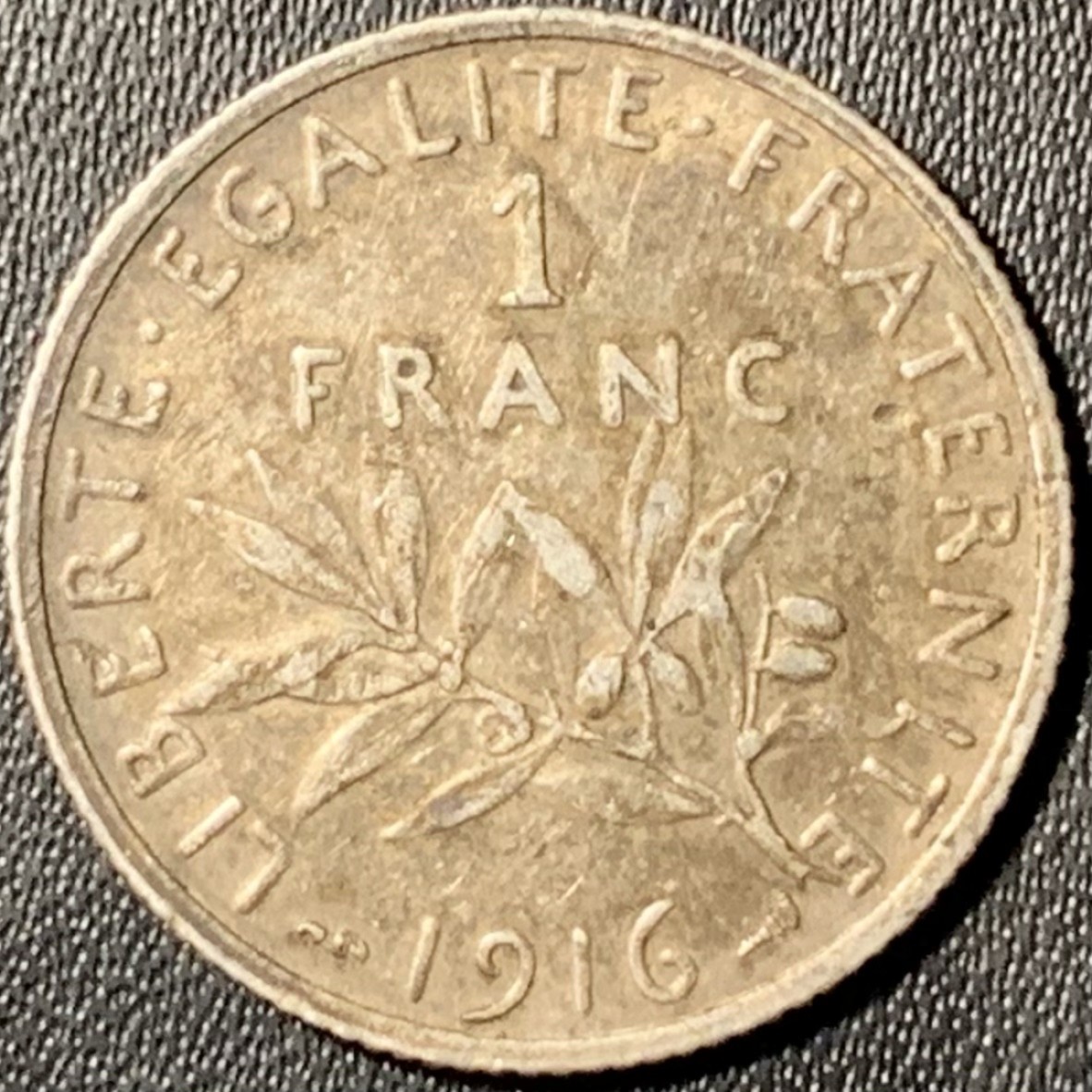 紫瑗钱币——第315期拍卖 法国 1916年 播种女神 1法郎 5克 0.835银