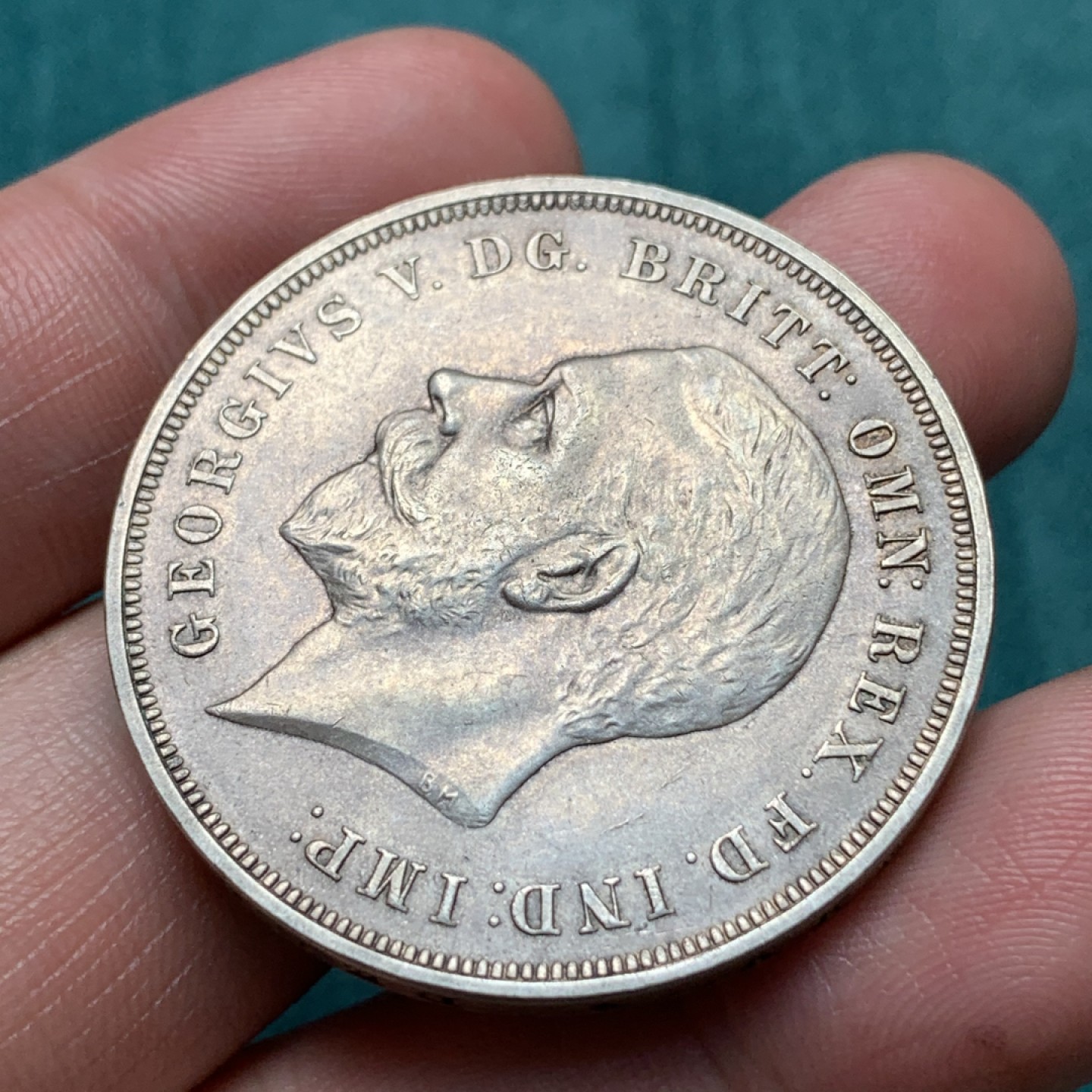 《竞宝斋》第167场-周日，周一，周四 3场 (全场包邮) 英国 1935年 乔治五世 木马克朗大银币 状态好