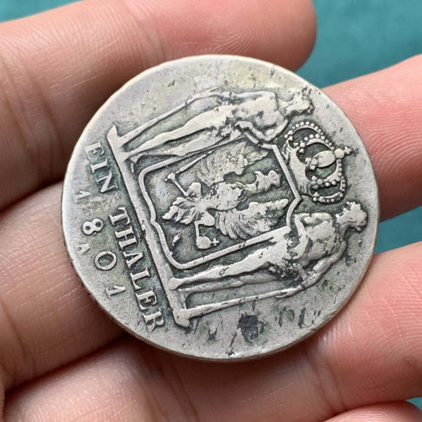 《竞宝斋》第167场-周日，周一，周四 3场 (全场包邮) 德国普鲁士1801A泰勒大银币 腓特烈威廉三世 野人盾徽