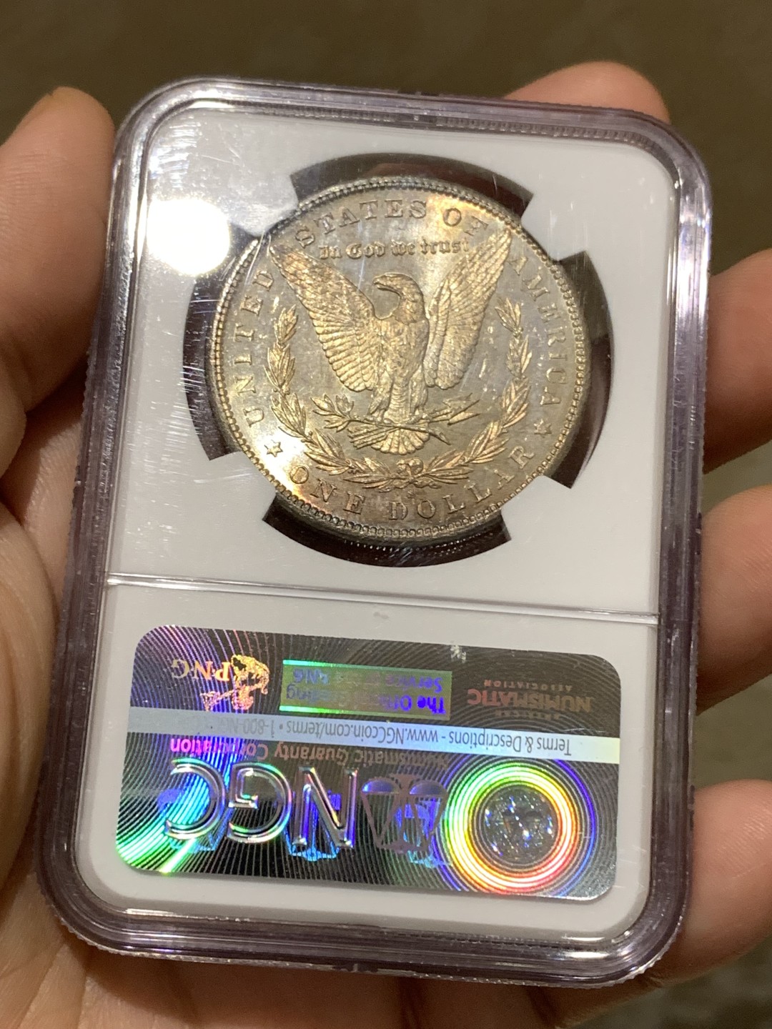 《竞宝斋》第167场-周日，周一，周四 3场 (全场包邮) NGC-MS64 美国 1881年 摩根银元 状态极好