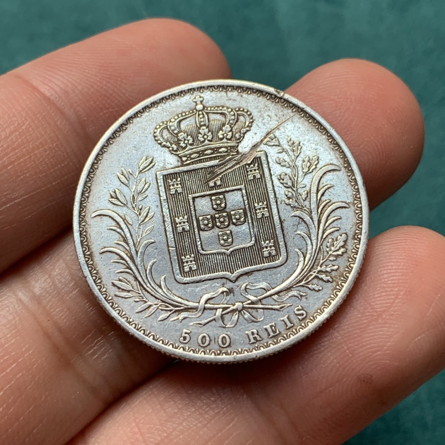 《竞宝斋》第167场-周日，周一，周四 3场 (全场包邮) 1889年 葡萄牙 500R银币