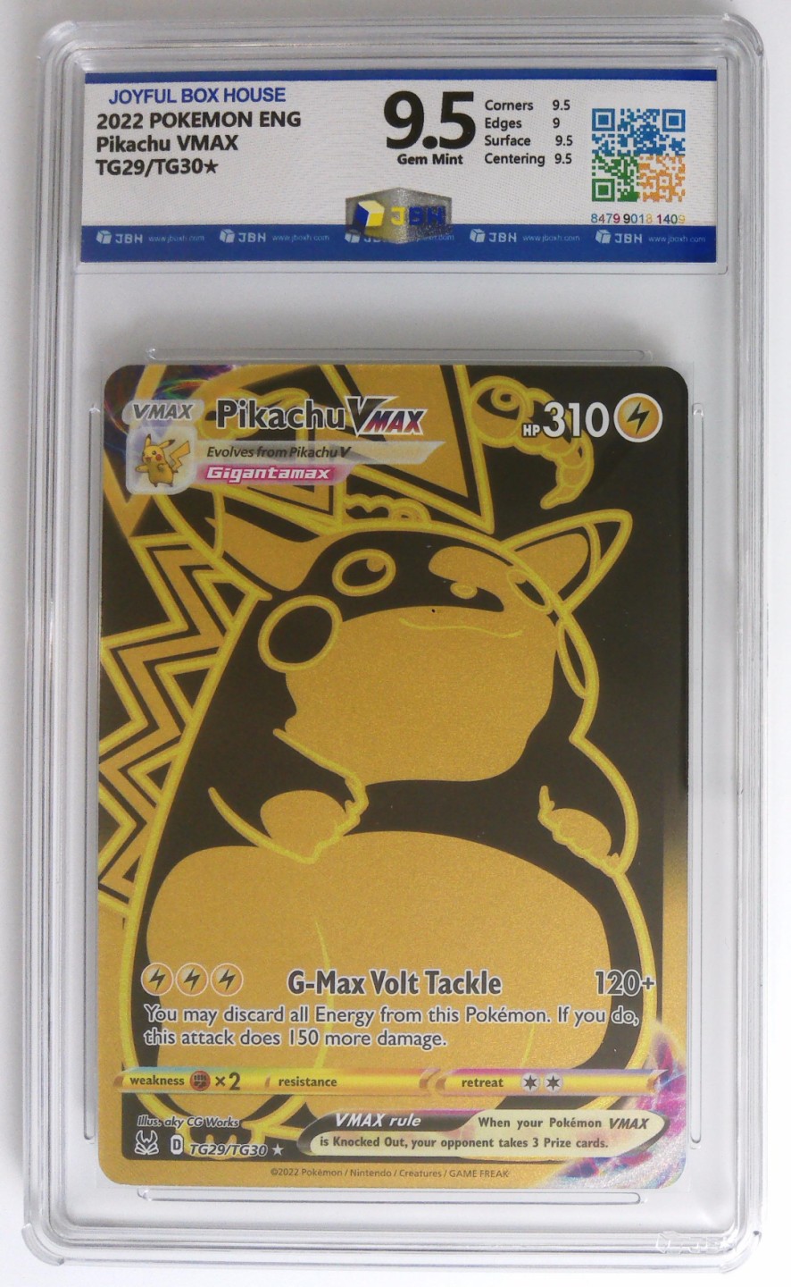 宝可梦评级卡 2022 POKEMON ENG Pikachu VMAX TG29/TG30★