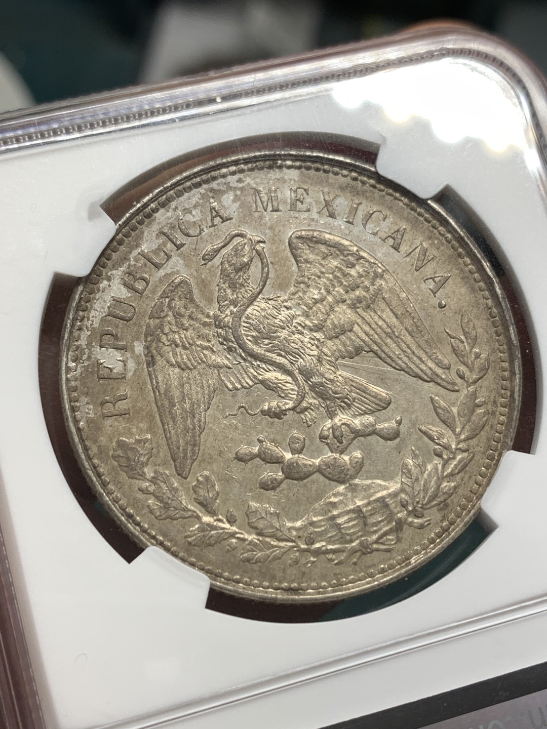 《竞宝斋》第167场-周日，周一，周四 3场 (全场包邮) NGC-MS62 墨西哥 1902MO AM 1比索 直边鹰洋 大银币 深彩包浆 难得