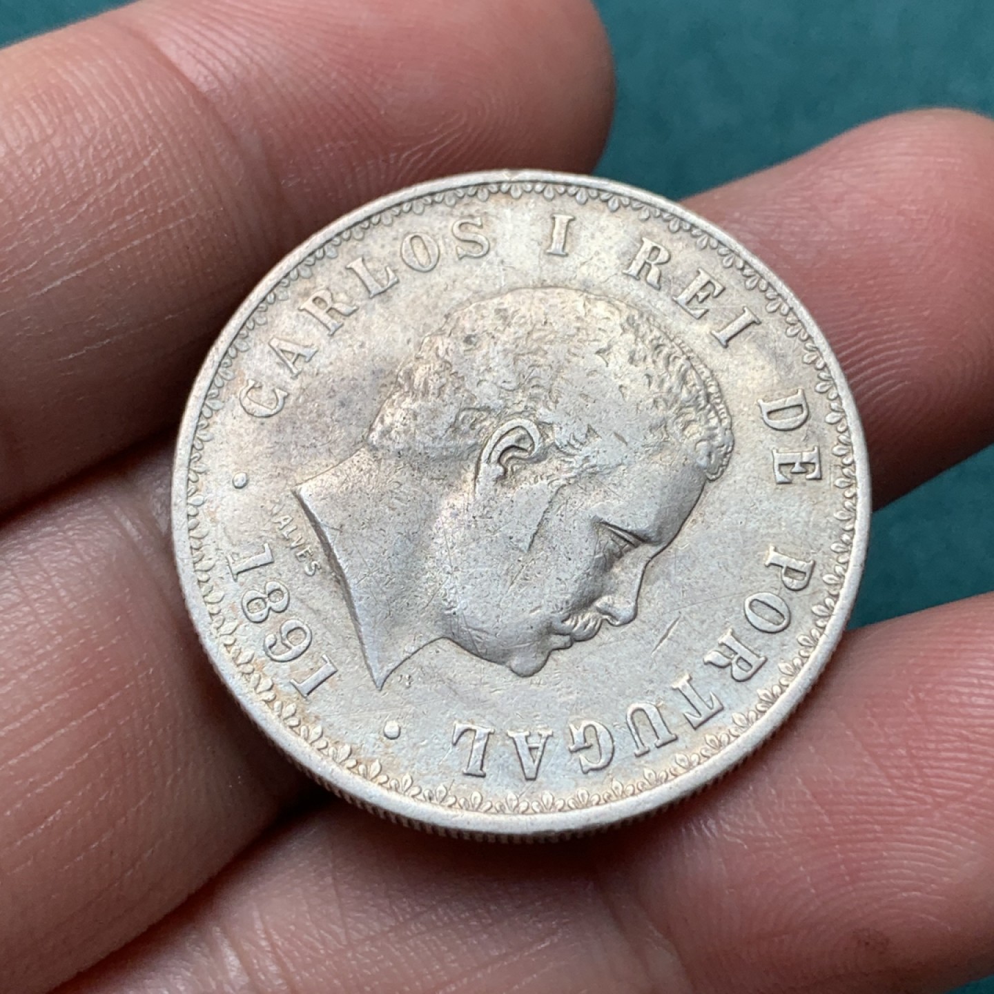 《竞宝斋》第167场-周日，周一，周四 3场 (全场包邮) 1891年 葡萄牙 500R银币