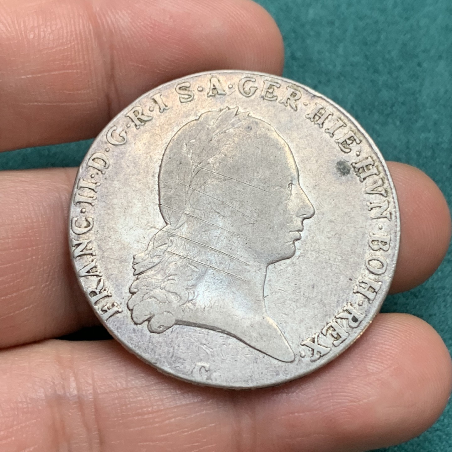 《竞宝斋》第167场-周日，周一，周四 3场 (全场包邮) 1795年 神圣罗马帝国 弗朗茨二世1泰勒大银币，29.41克873银，KM#62.1