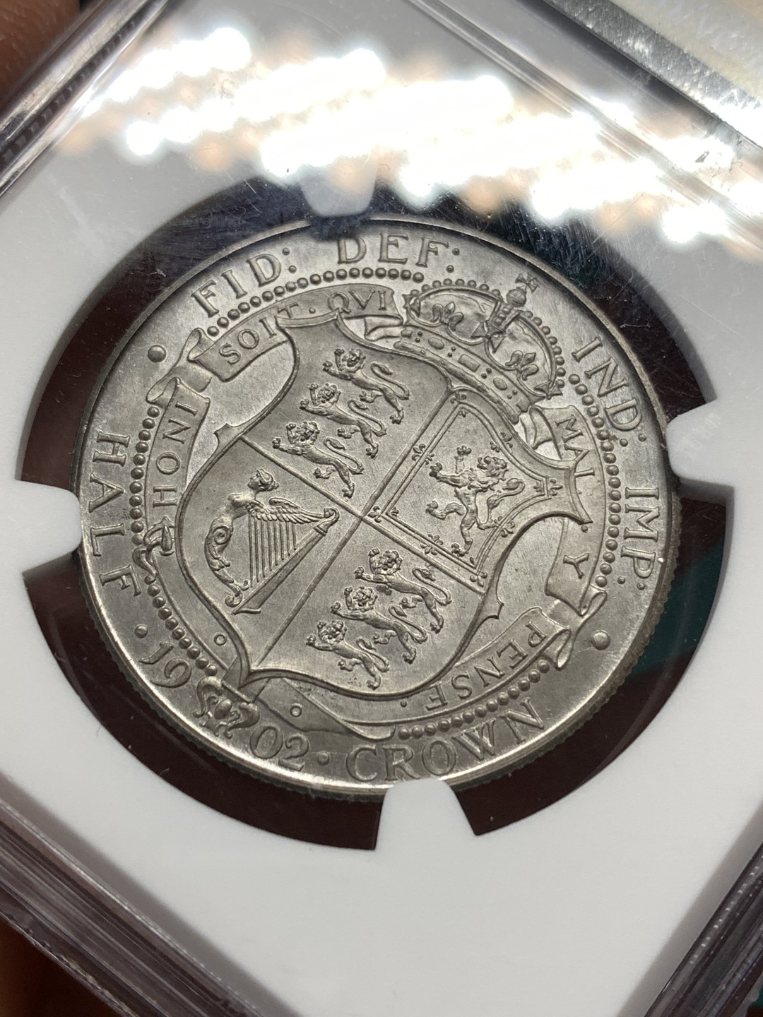 《竞宝斋》第167场-周日，周一，周四 3场 (全场包邮) NGC-PF64MATTE 英国1902年爱德华七世 精制1/2克朗