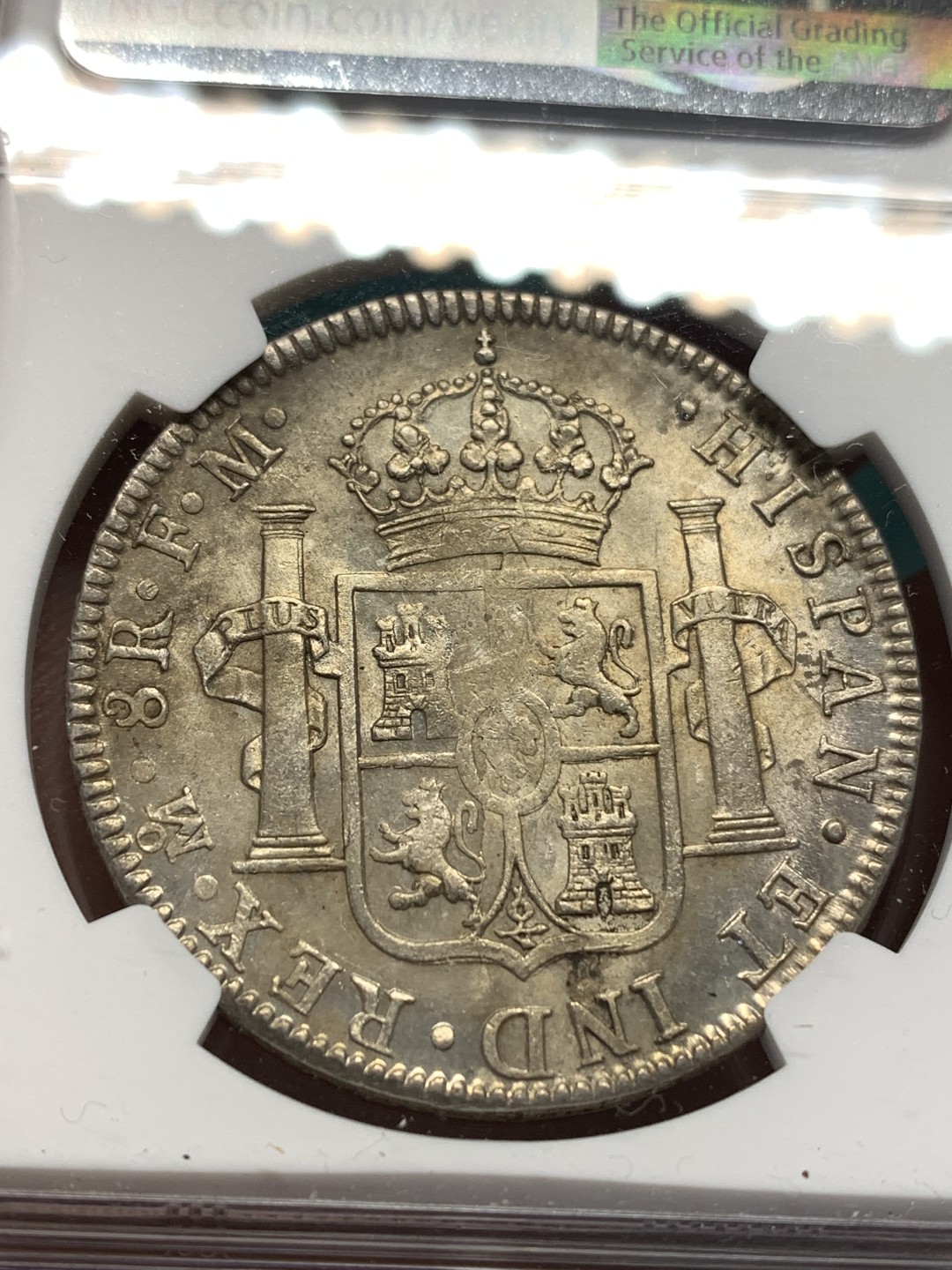 《竞宝斋》第167场-周日，周一，周四 3场 (全场包邮) NGC UNC  墨西哥 1798年 早期卡四 双柱 大银币 正反深打背面底板极好 感觉可以再试试