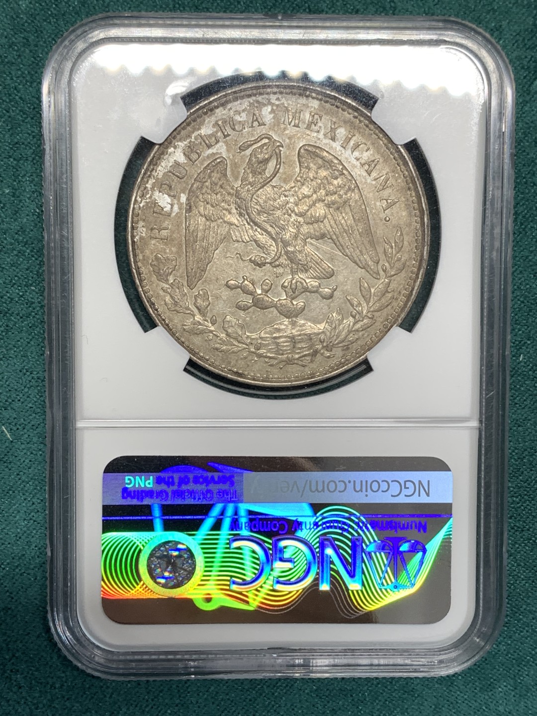 《竞宝斋》第167场-周日，周一，周四 3场 (全场包邮) NGC-MS62 墨西哥 1902MO AM 1比索 直边鹰洋 大银币 深彩包浆 难得