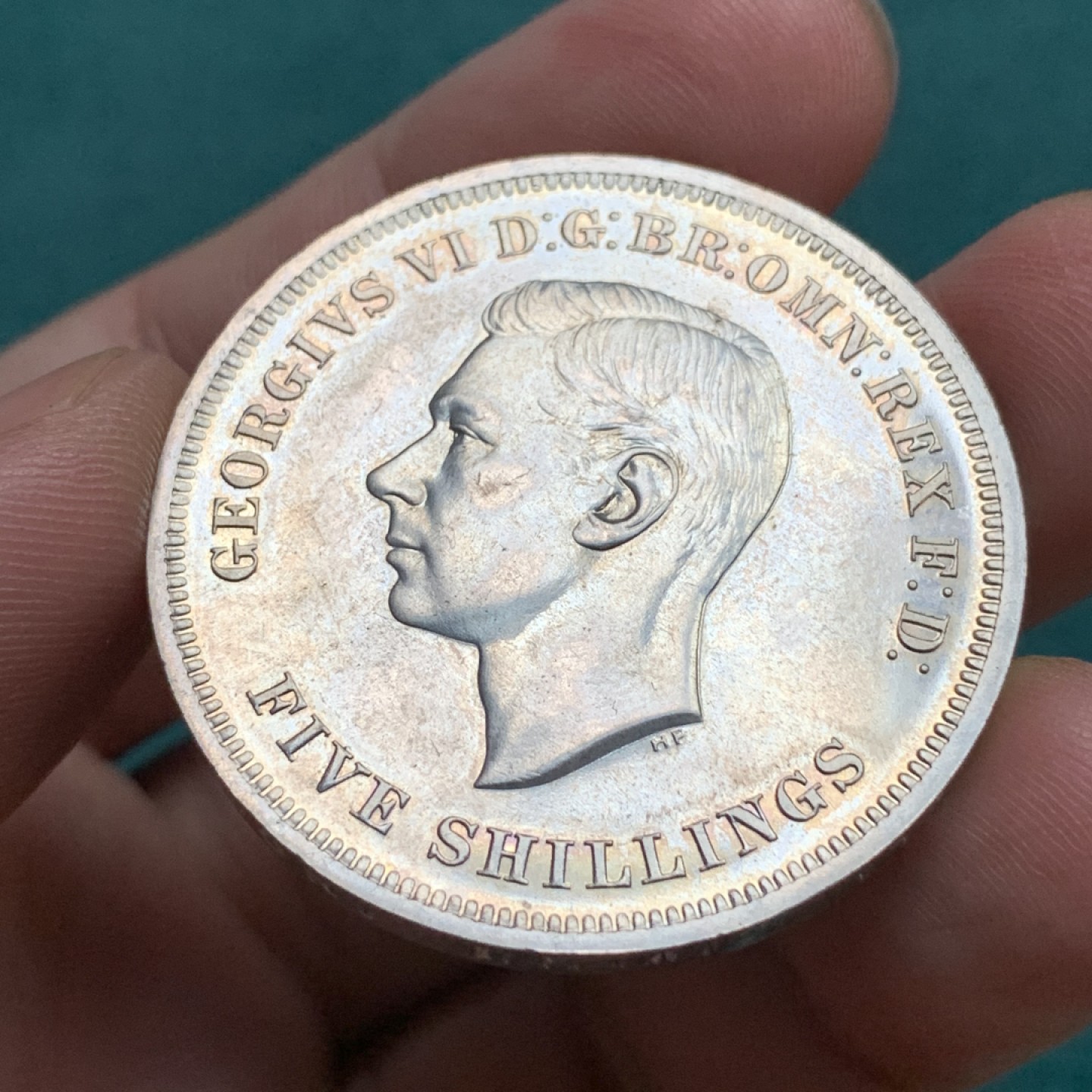 《竞宝斋》第167场-周日，周一，周四 3场 (全场包邮) 英国 1951年 乔治六世 最后的马剑 克朗镍马剑 带红盒