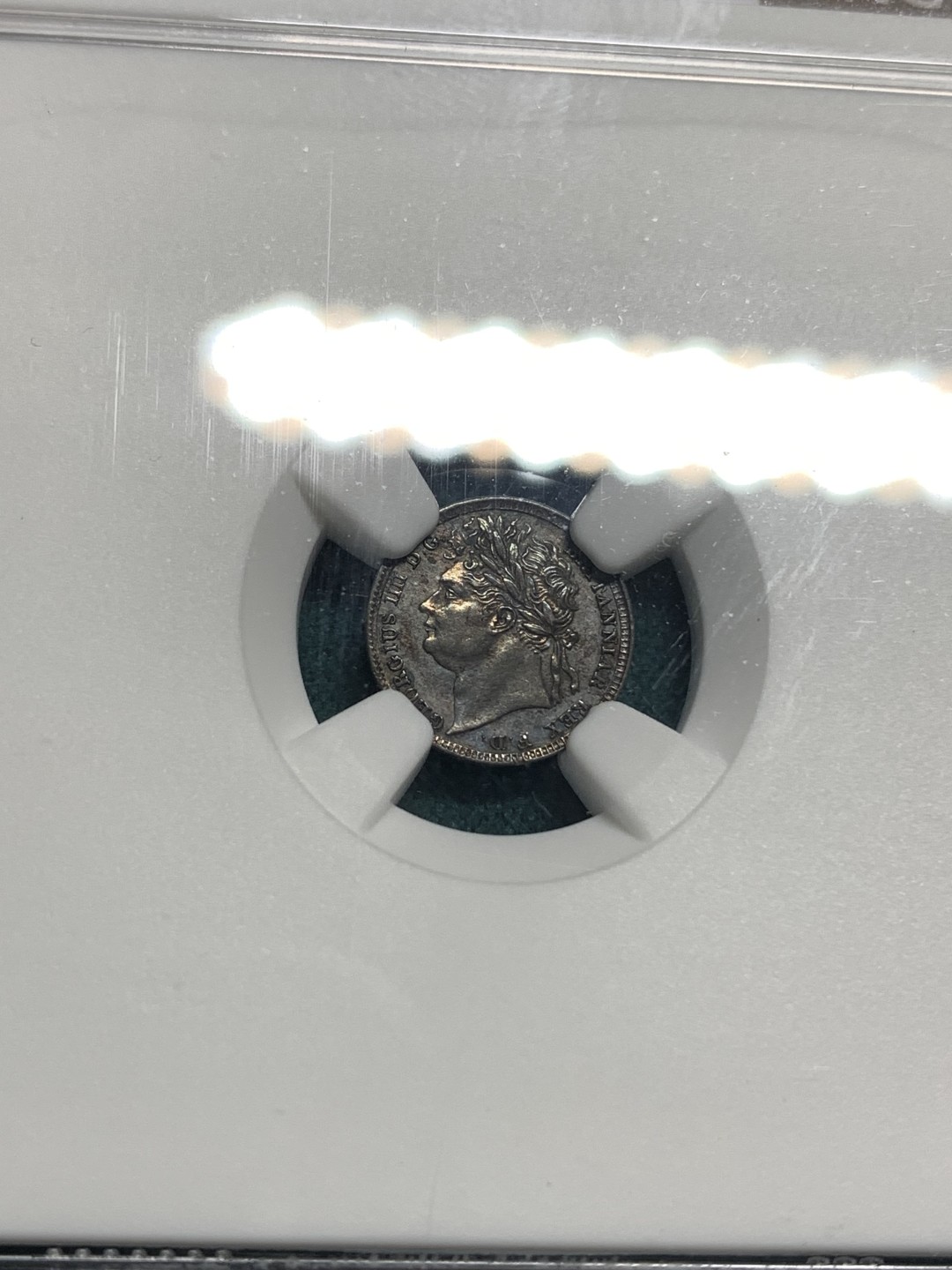 《竞宝斋》第167场-周日，周一，周四 3场 (全场包邮) NGC AU58-MS61 英国 1830年 乔治四世 濯足节银币 通体欧洲五彩包浆 低评状态 乔四在位仅9年 发行量比后面的濯足币少很多 全套有分不容易 参考2018年外拍一套状态稍逊的裸币成交432美元