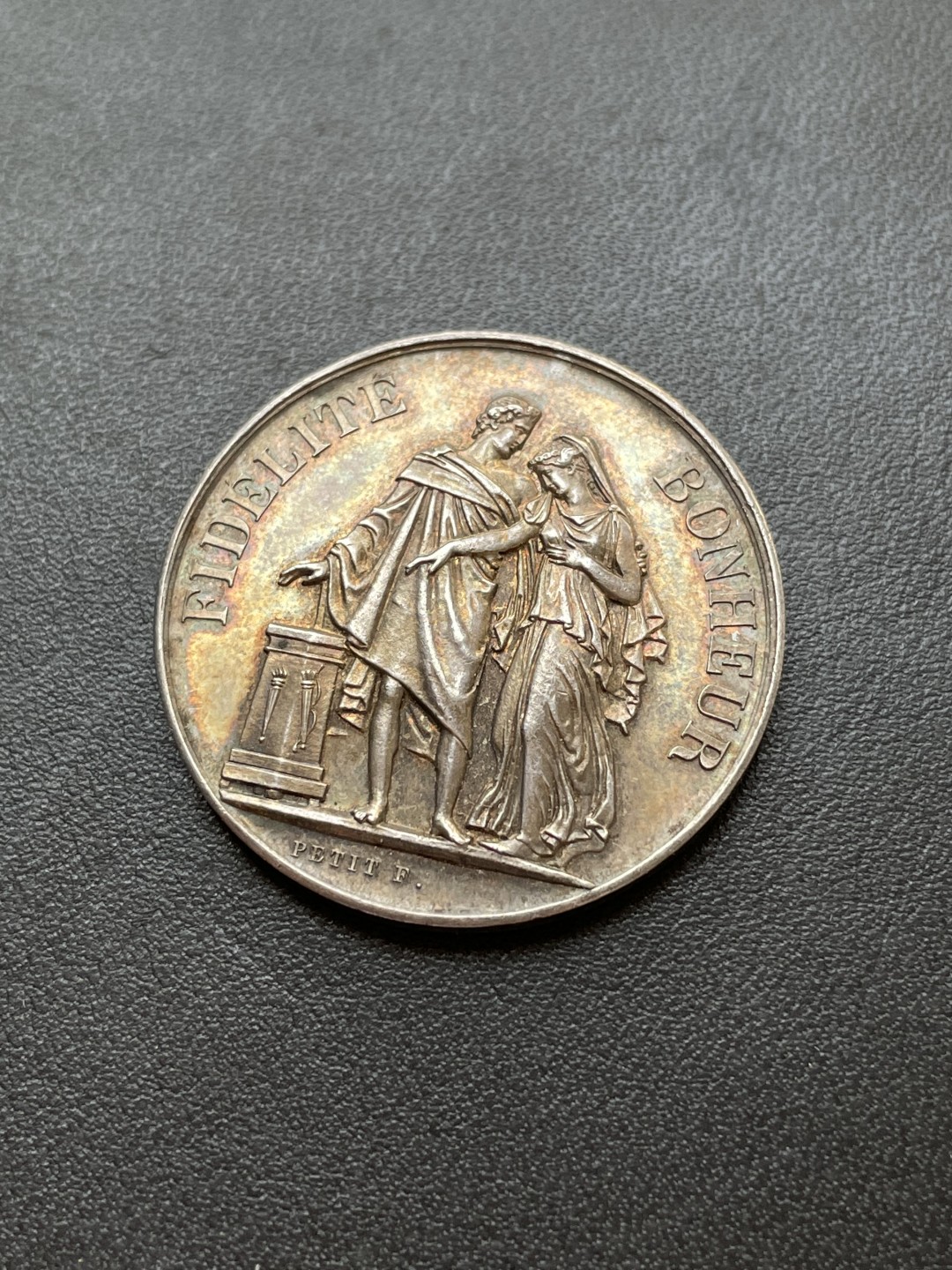 欧洲章牌-拍卖第23场 1889年法国婚礼银章