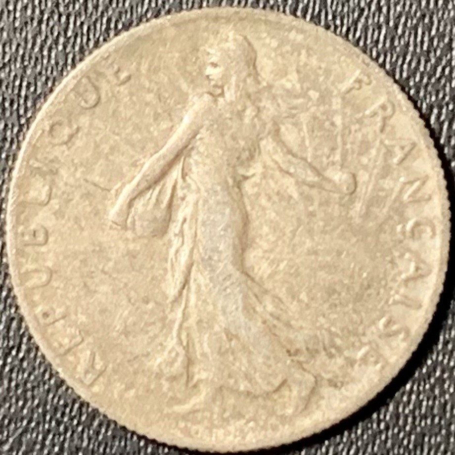 紫瑗钱币——第294期拍卖 法国 1917年 播种女神 50分 2.5克 0.835银