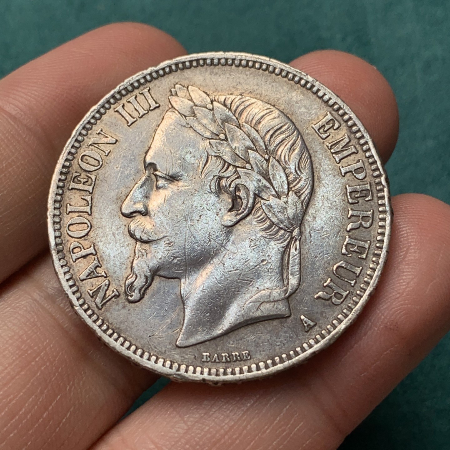 《竞宝斋》第167场-周日，周一，周四 3场 (全场包邮) 法国 1868年 拿破仑三世 5法郎 大银币