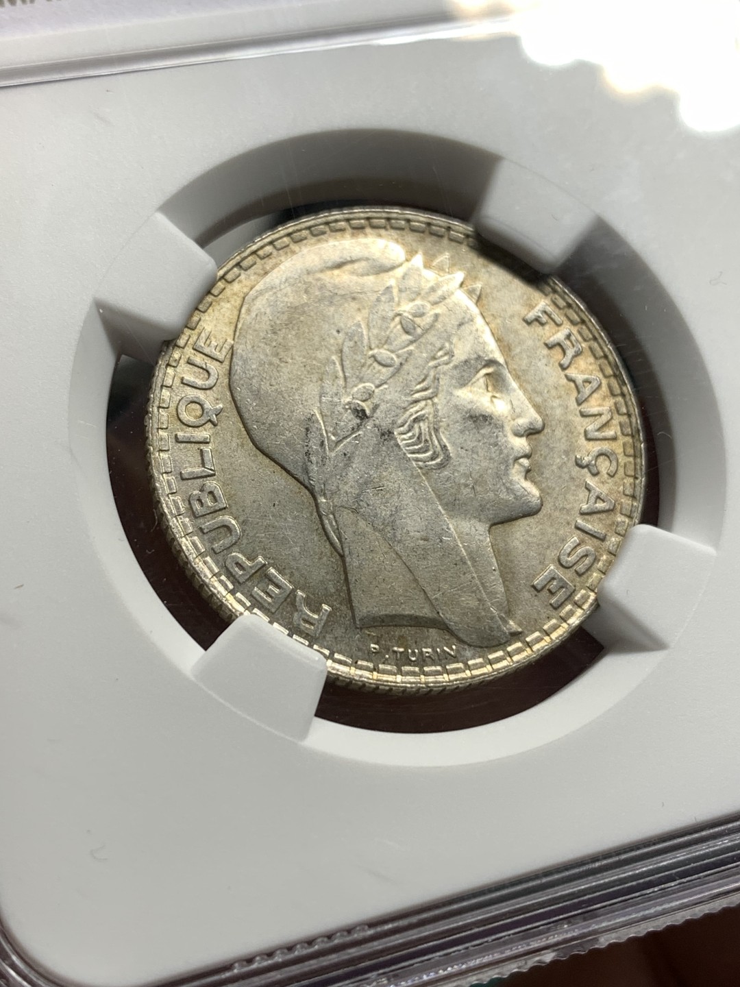 《竞宝斋》第167场-周日，周一，周四 3场 (全场包邮) NGC MS63 法国1930年 少女 10法郎银币