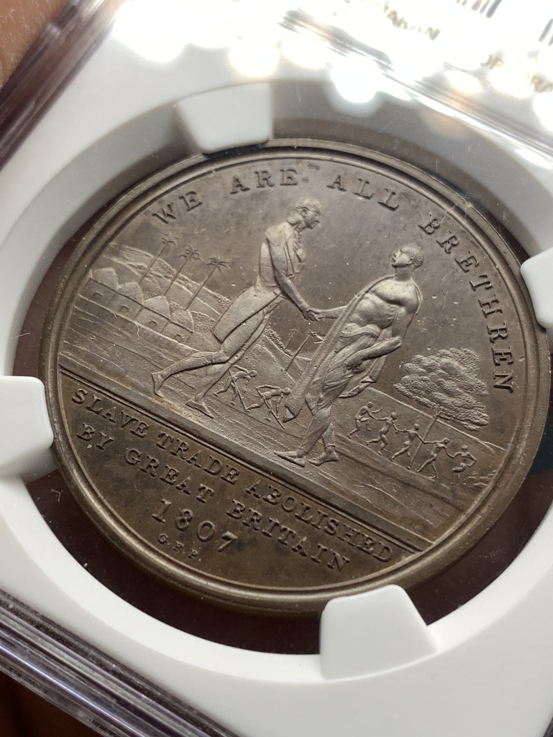 《竞宝斋》第167场-周日，周一，周四 3场 (全场包邮) NGC-PF63BN 塞拉利昂1814年 废奴便士 精制罕见