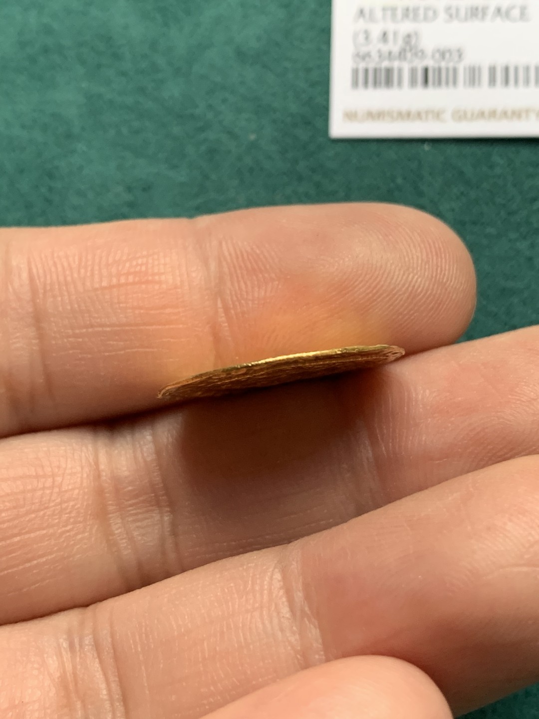 《竞宝斋》第167场-周日，周一，周四 3场 (全场包邮) 1688-94 威尼斯共和国 杜卡特金币 3.41克 999金  上海没法评级 送的美国N，给了状态改变 充分流通的必然结果